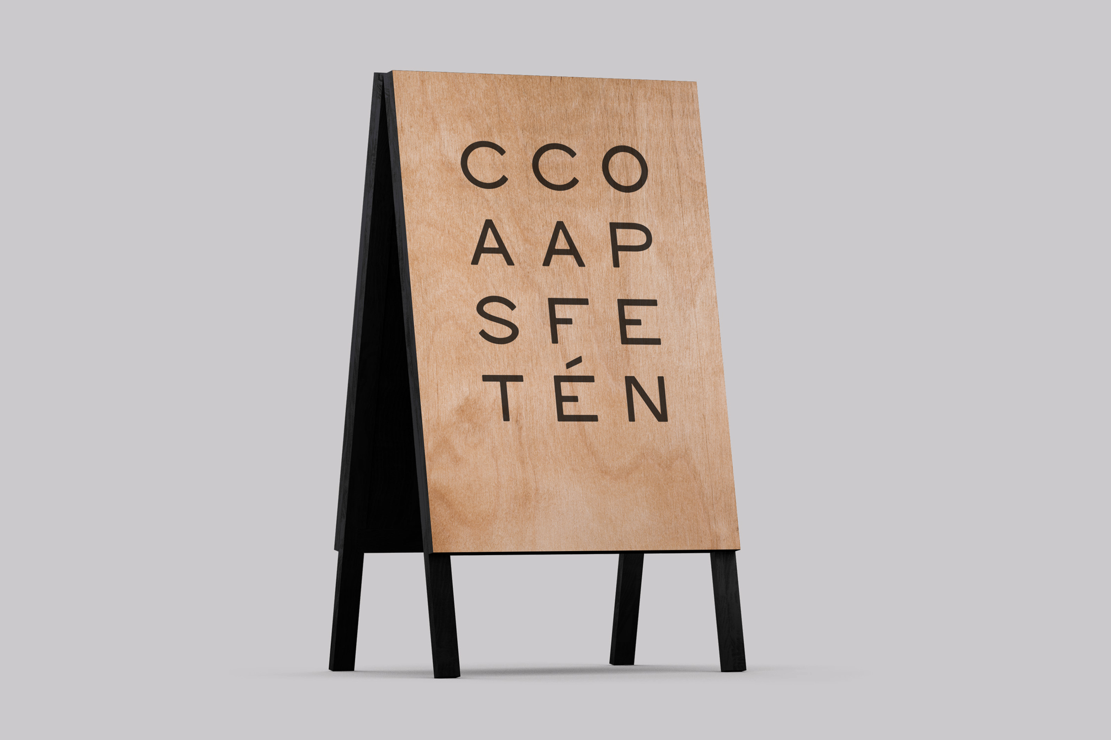 CAST Café Brand Identity a-board
