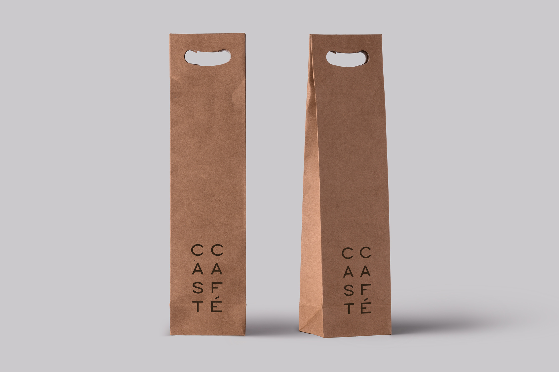 CAST Café Brand Identity takeaway bags