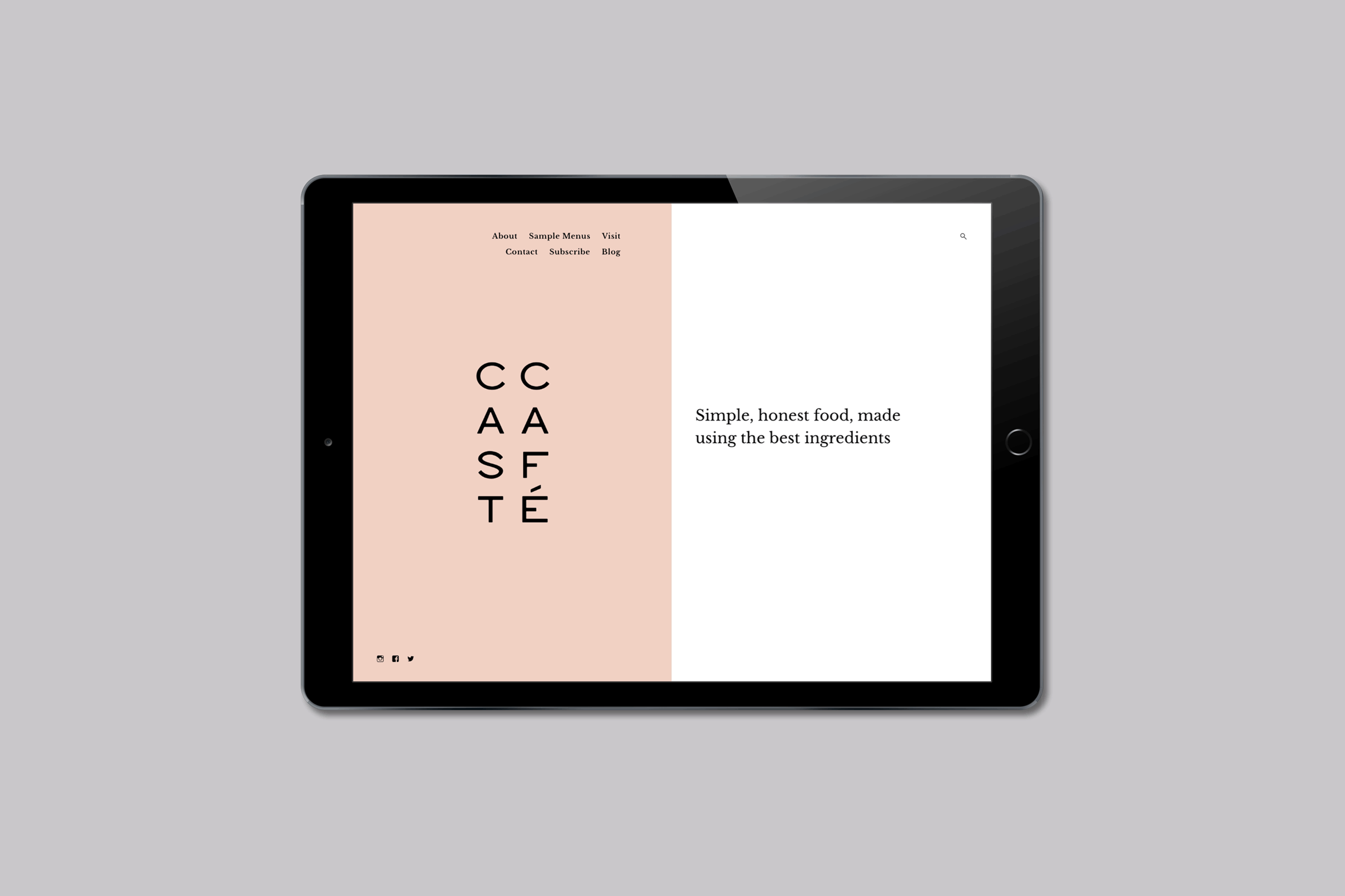 CAST Café Brand Identity website