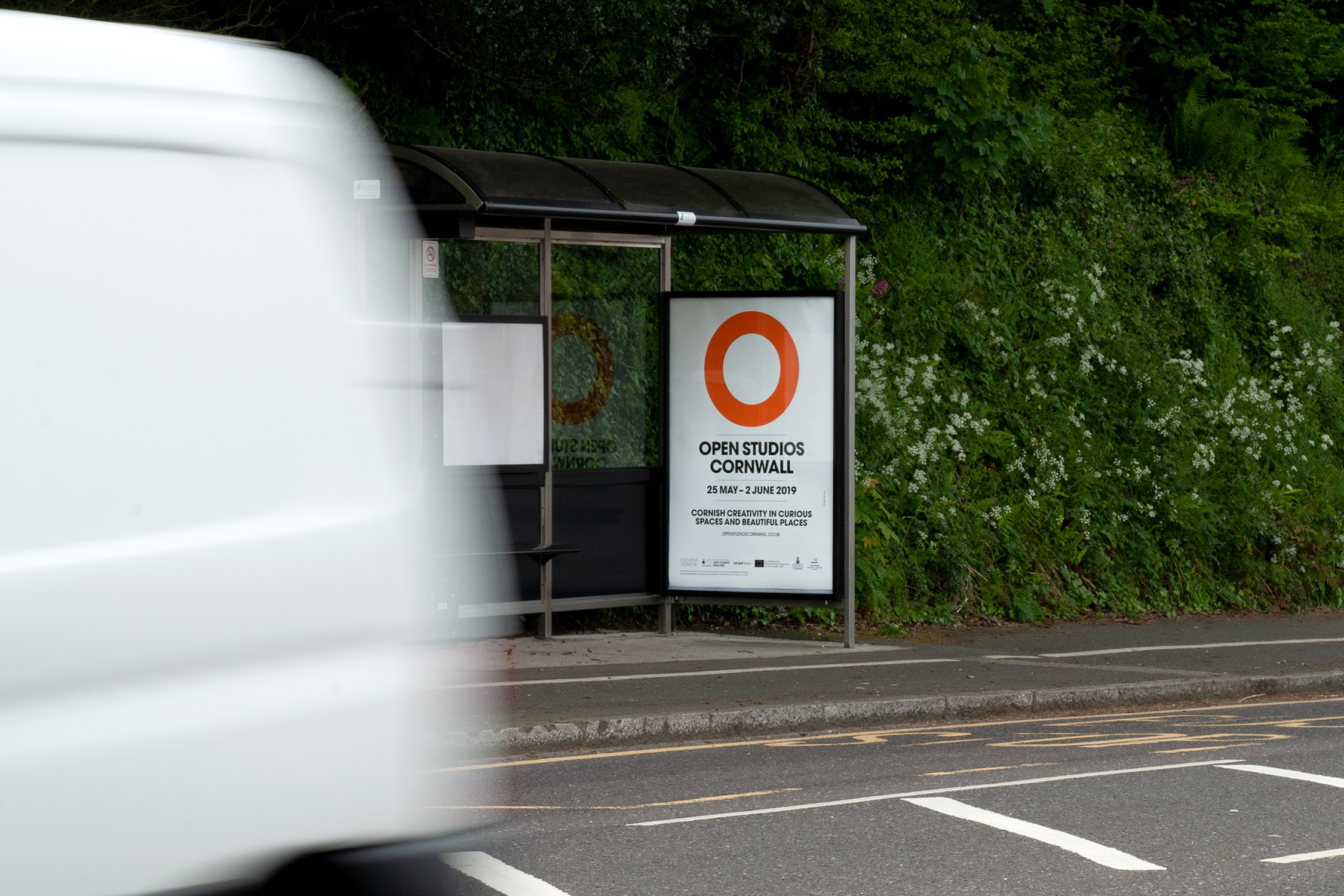 Open Studios Cornwall Brand Identity bus shelter advertisement poster