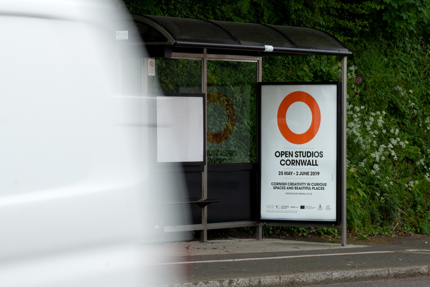 Open Studios Cornwall Brand Identity bus shelter advertisement poster 