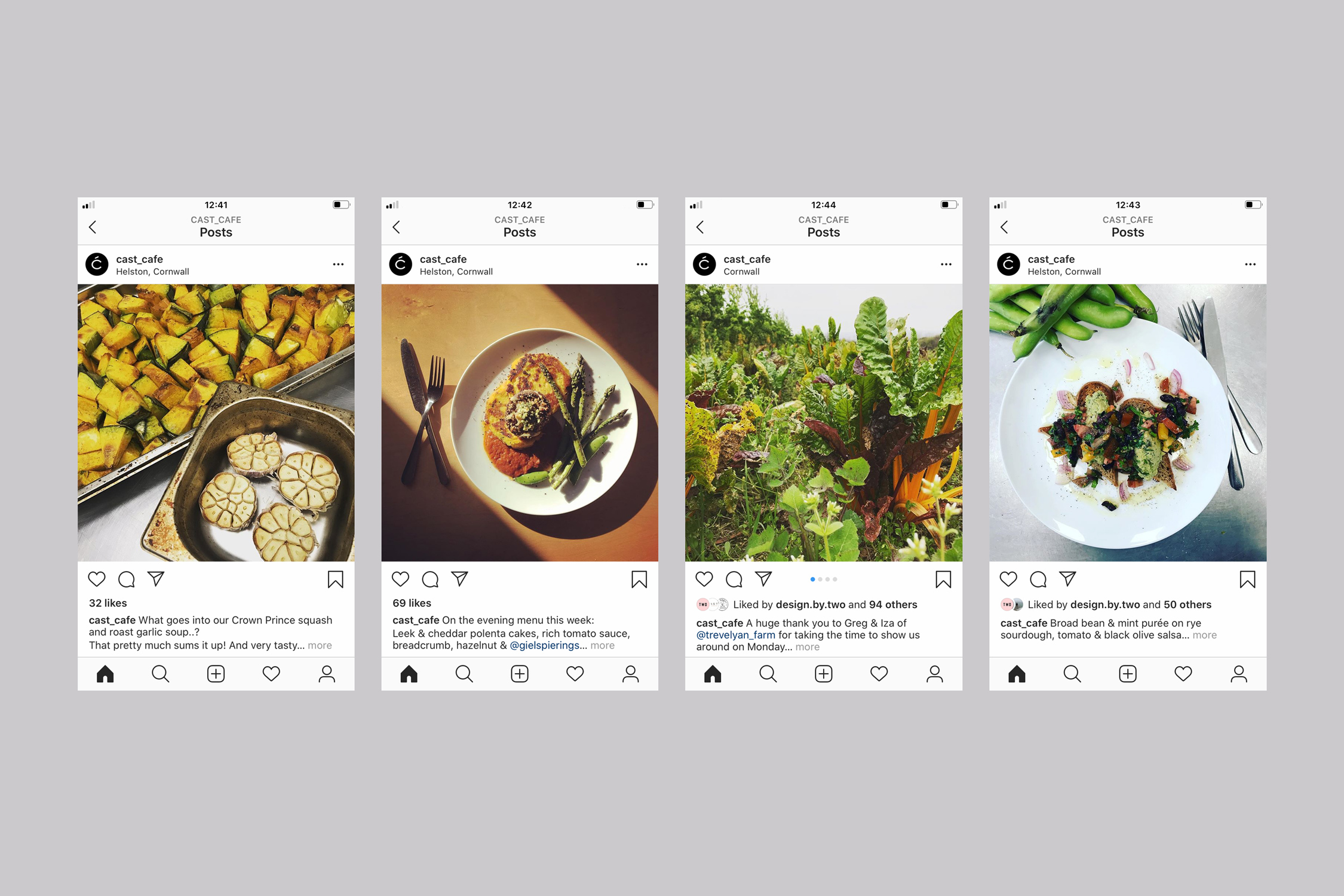 CAST Café Brand Identity Instagram social media art direction