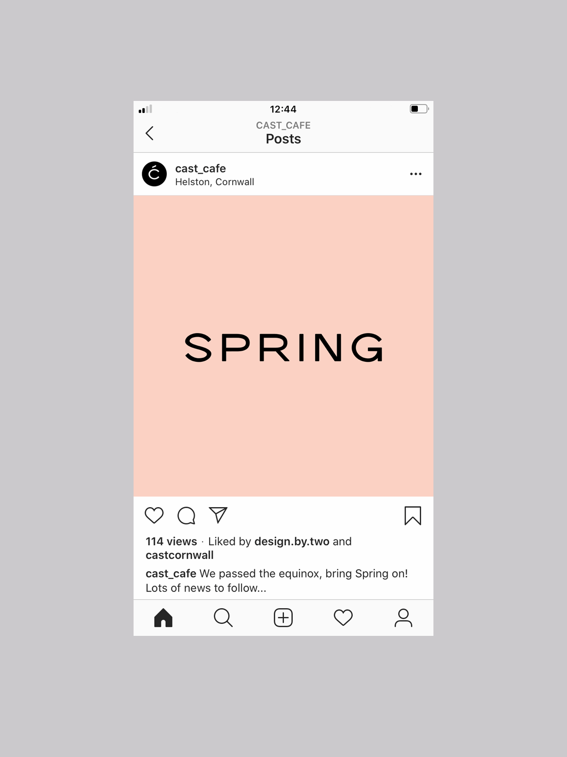 CAST Café Brand Identity Instagram social media art direction