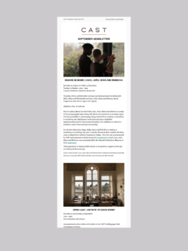 CAST Brand identity email newsletter