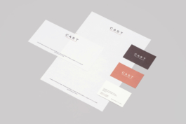 CAST Brand Identity stationery letterhead business card and compliment slip