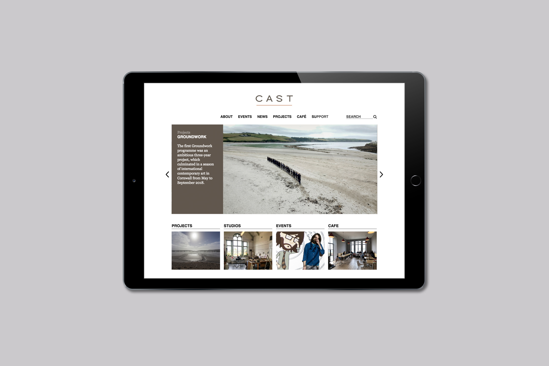 CAST Brand identity responsive website
