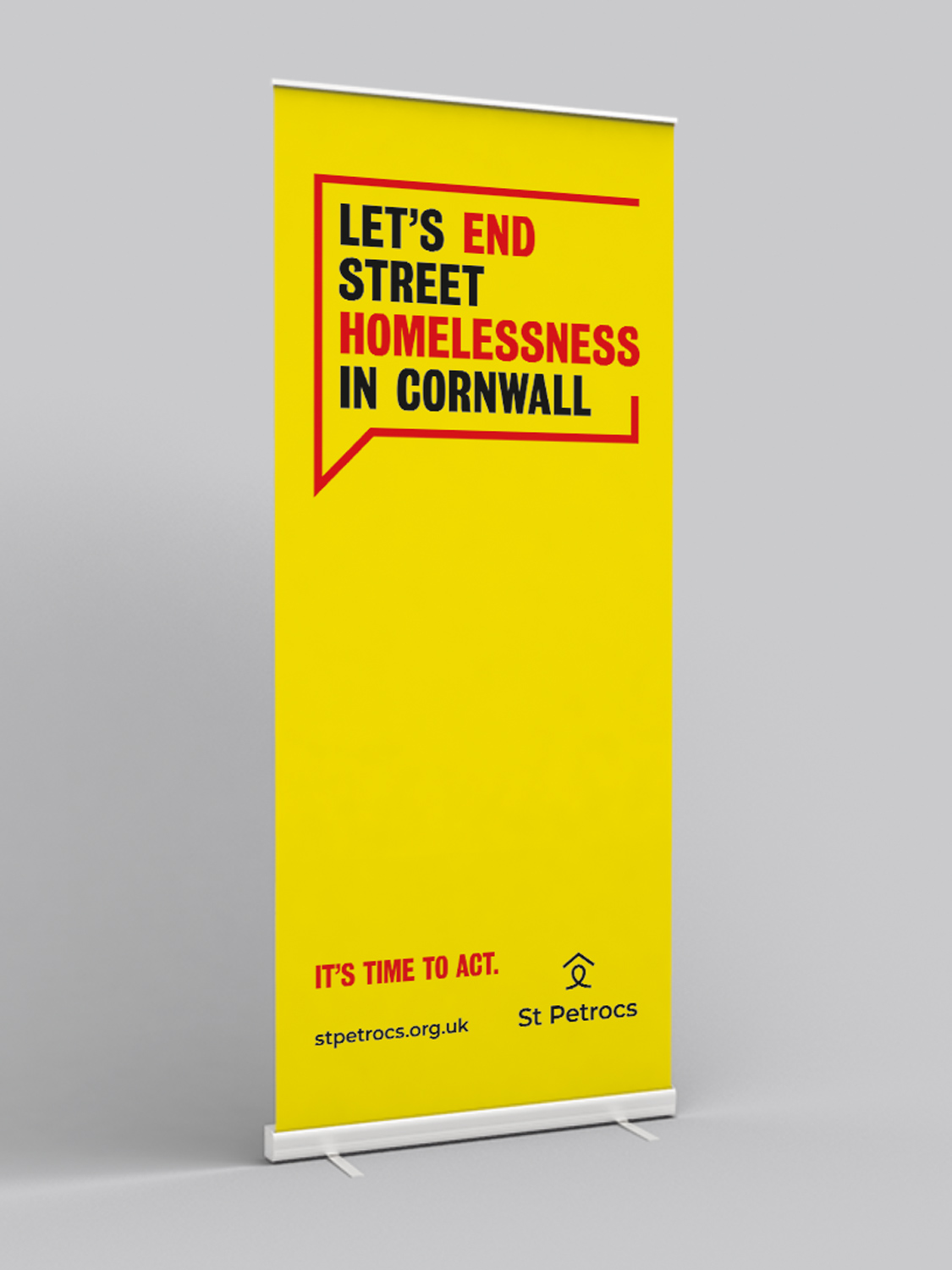 St Petrocs Campaign Identity Roll Banner Design by Two