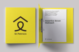 St Petrocs Brand Identity stationery folder