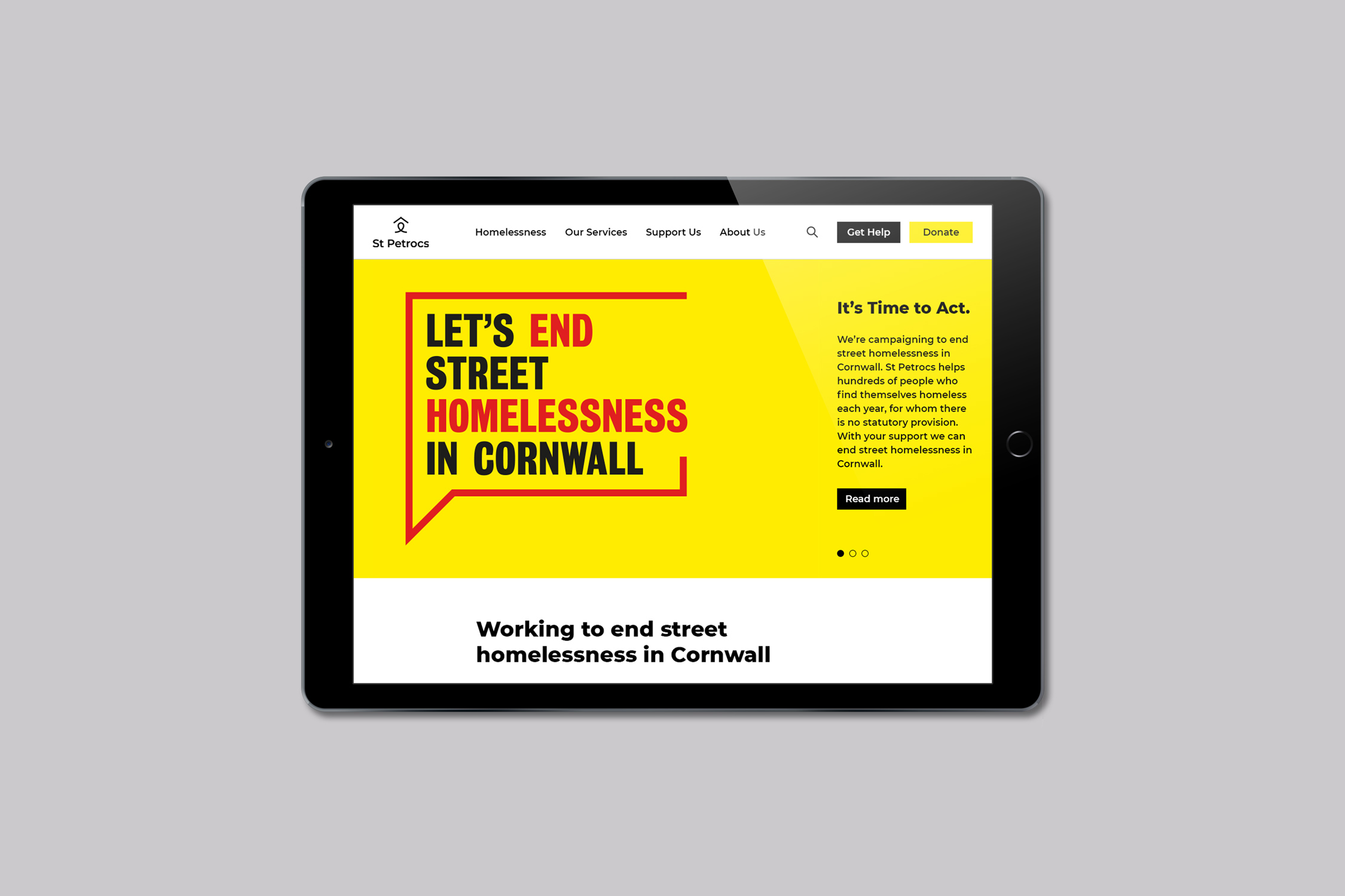 St Petrocs Brand Identity responsive website