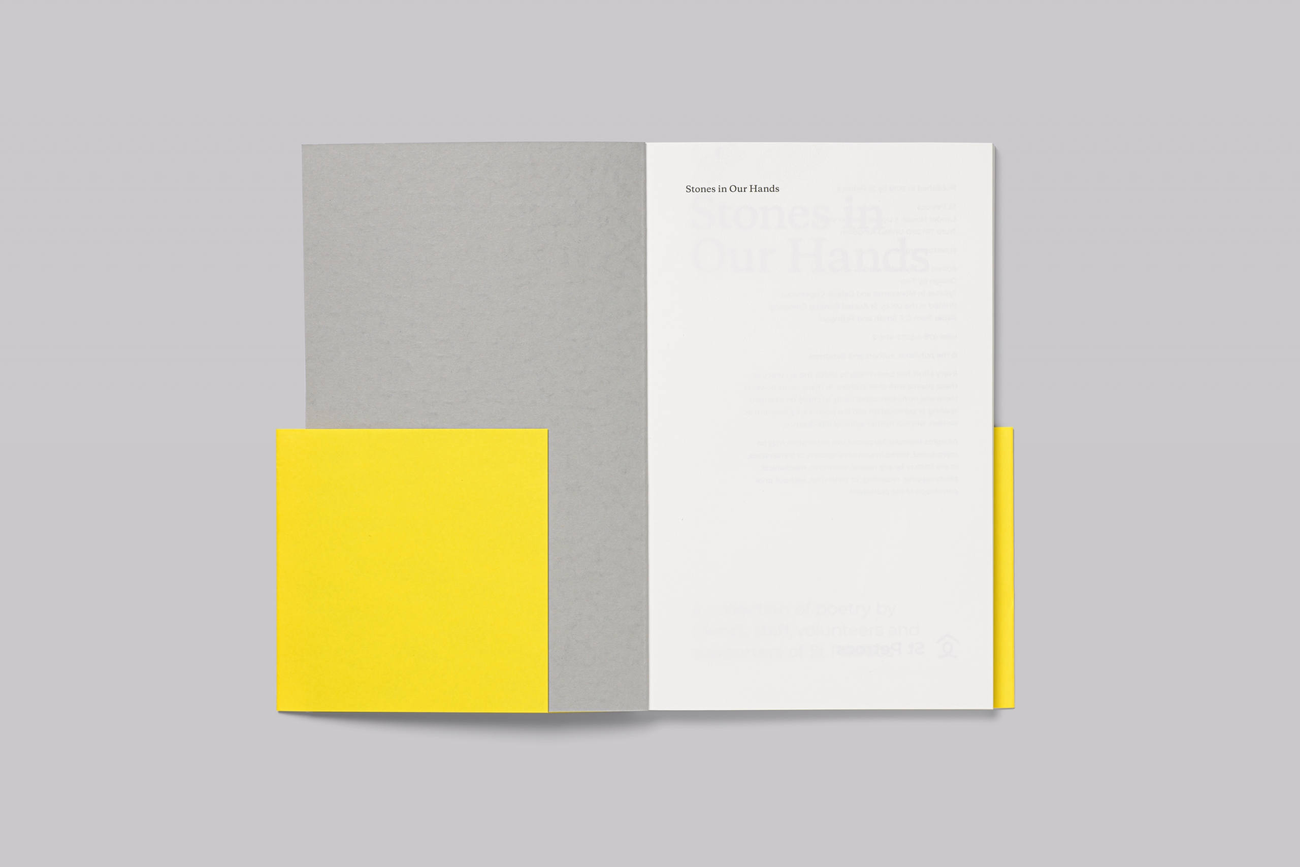 St Petrocs Stones in Our Hands poetry book design