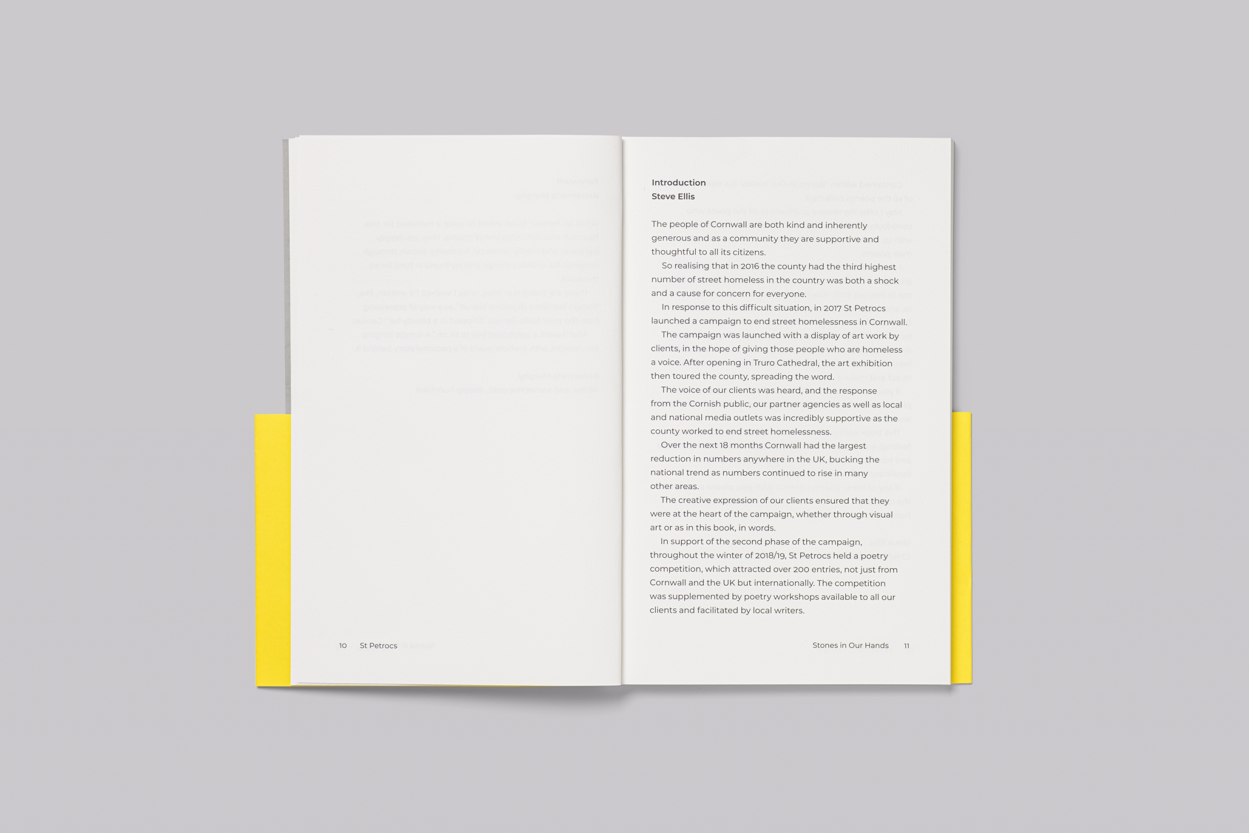 St Petrocs Stones in Our Hands poetry book design