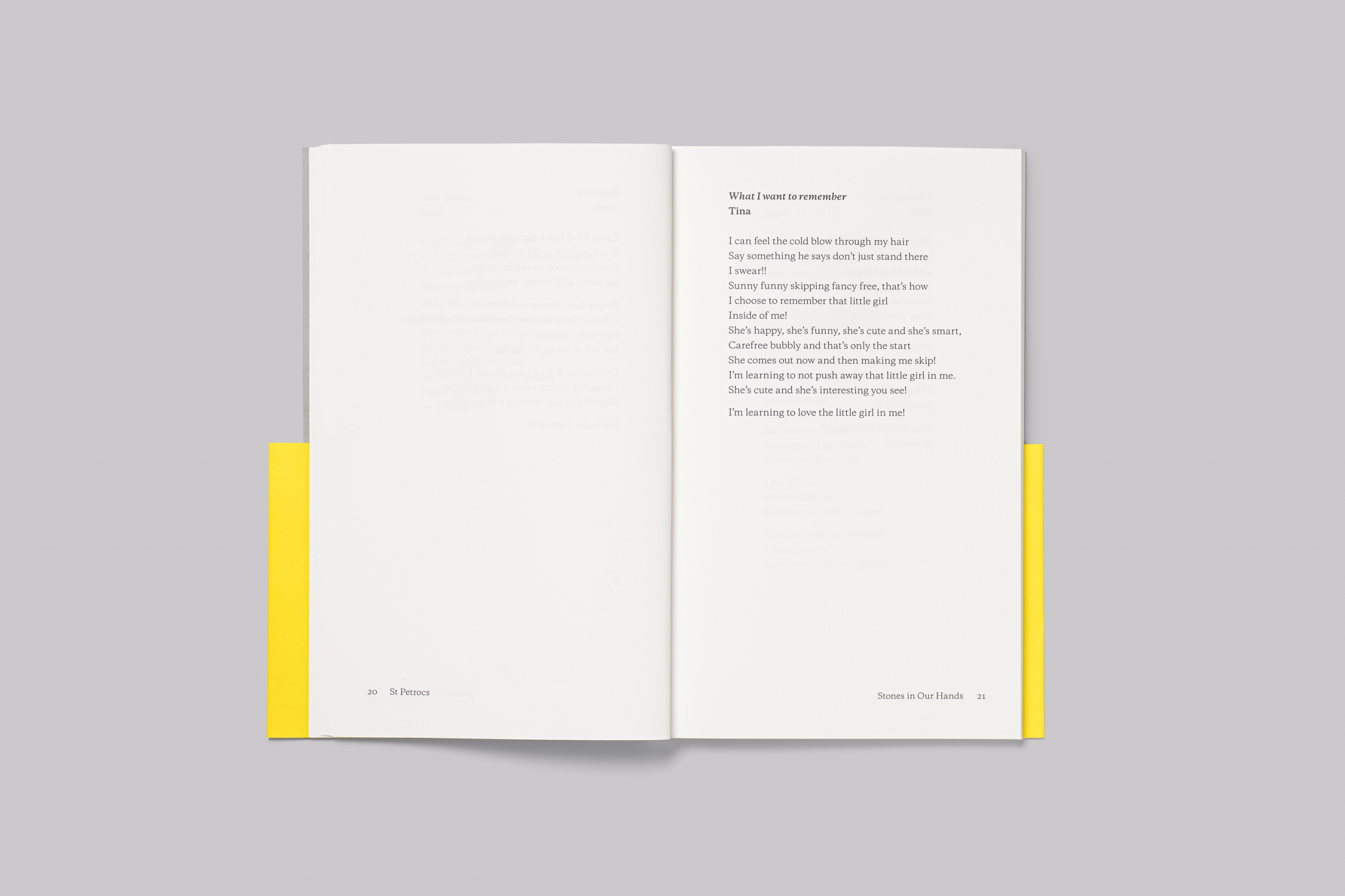 St Petrocs Stones in Our Hands poetry book design