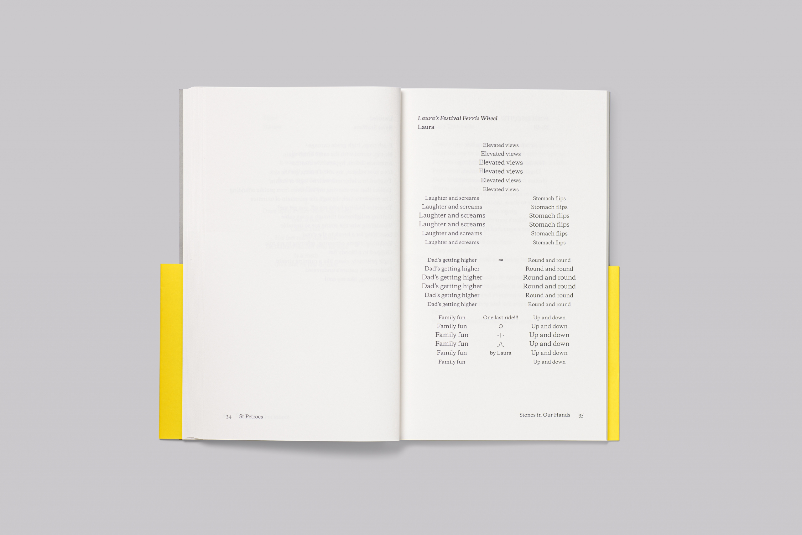 St Petrocs Stones in Our Hands poetry book design