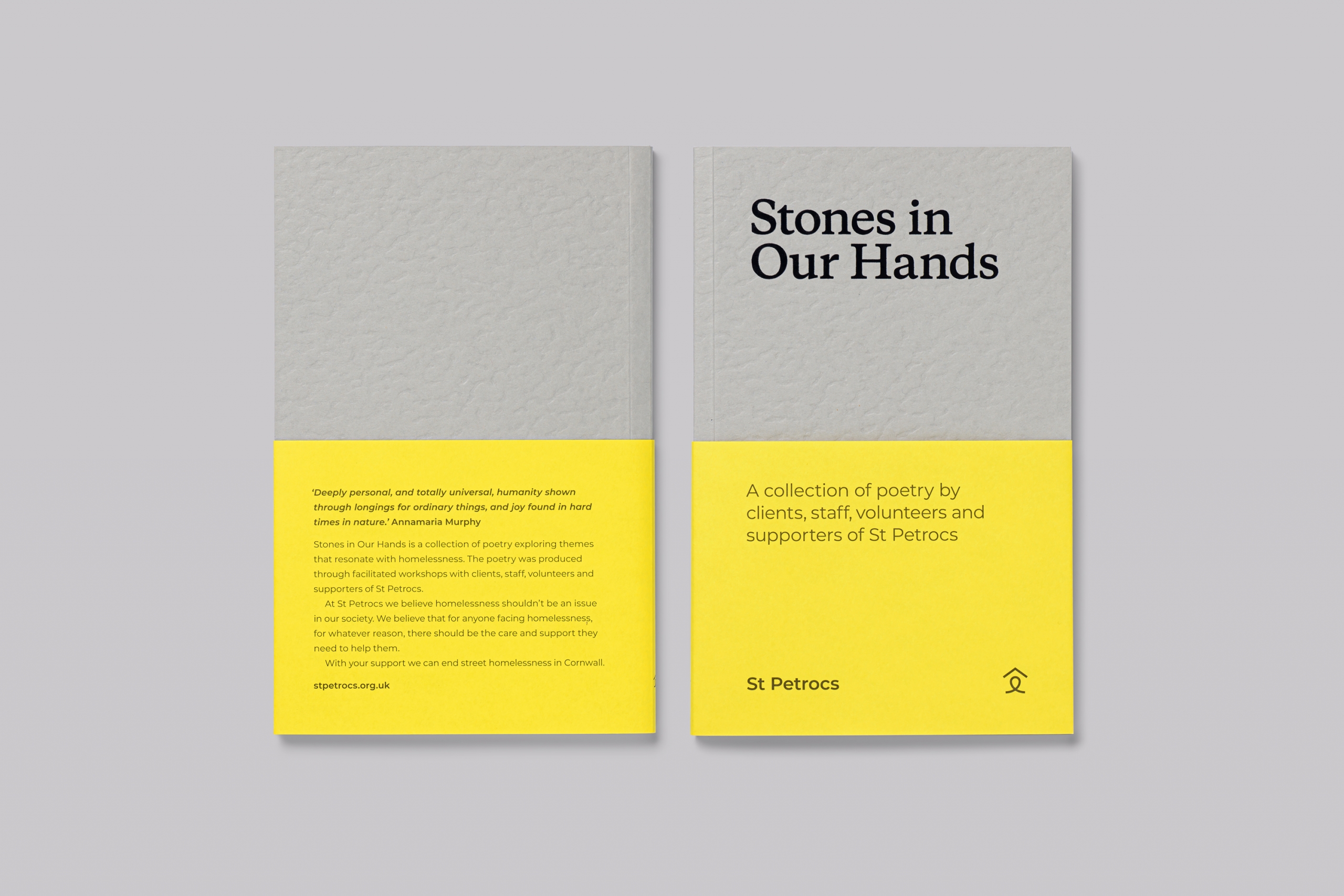St Petrocs Stones in Our Hands poetry book design
