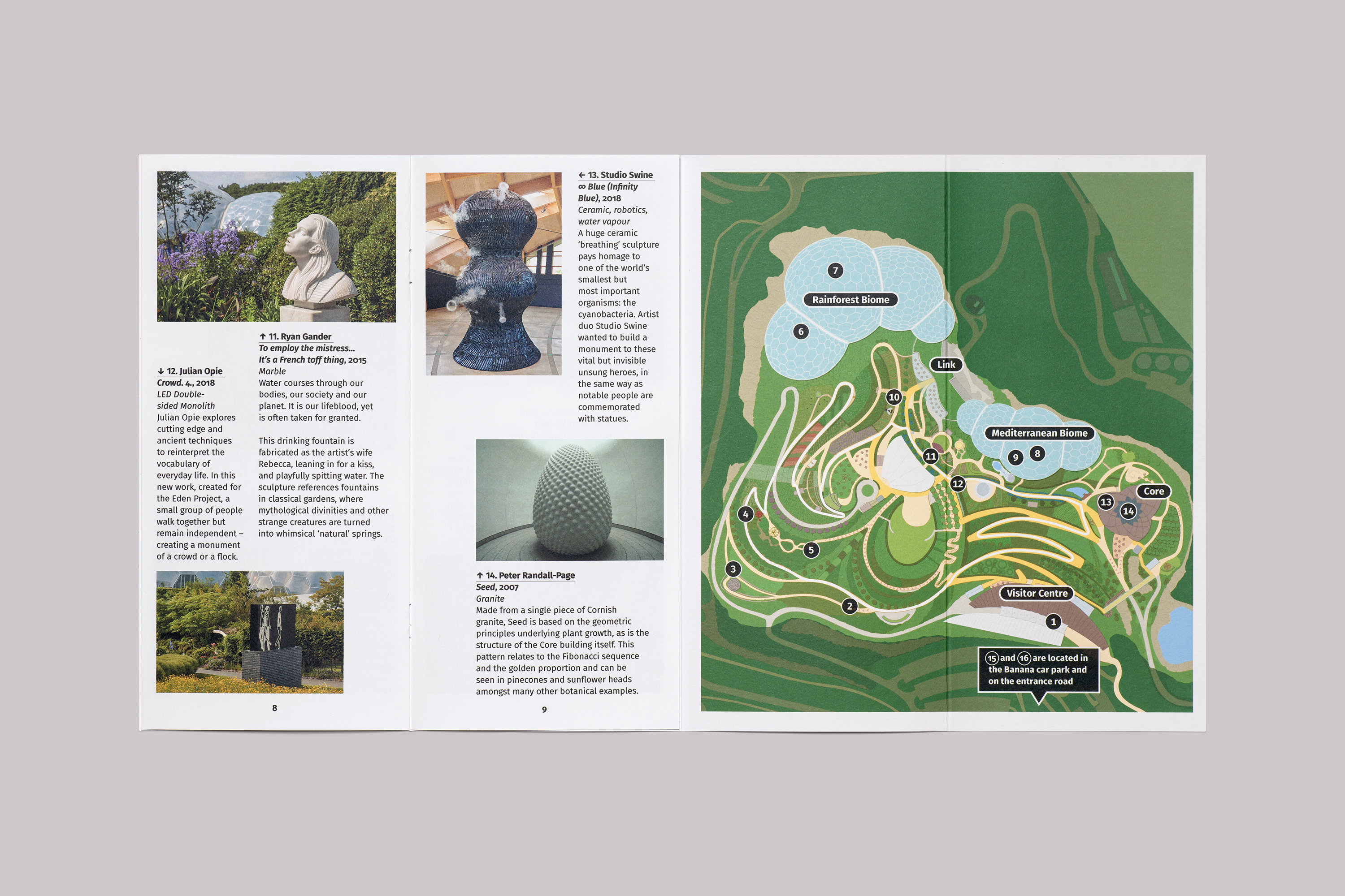 Eden Project Cornwall Art Guide and Map