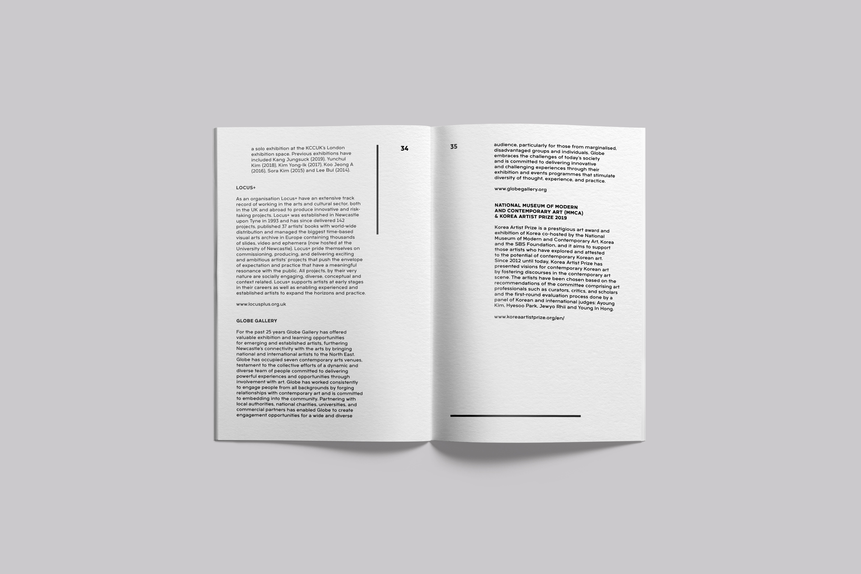 Korean Cultural Centre UK 2020 Artist of the Year Jewyo Rhii Exhibition Materials and Publication Design