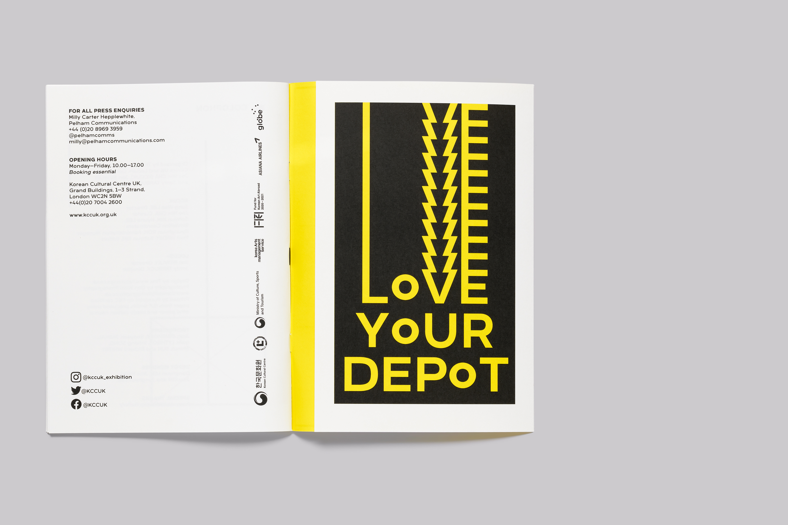 Korean Cultural Centre UK 2020 Artist of the Year Jewyo Rhii Exhibition Materials and Publication Design