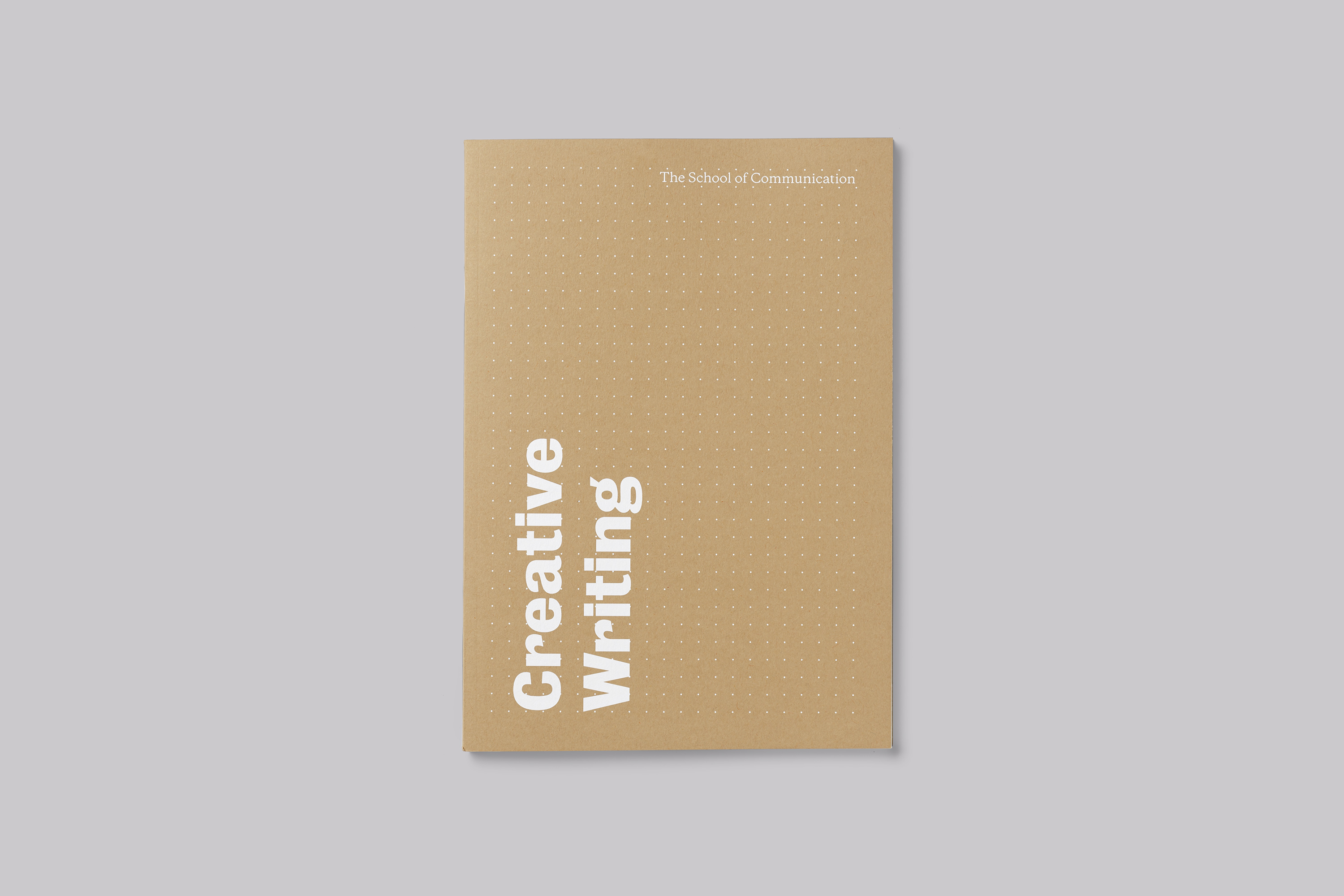 Notebook design, produced for Falmouth University to celebrate the new School of Communication.