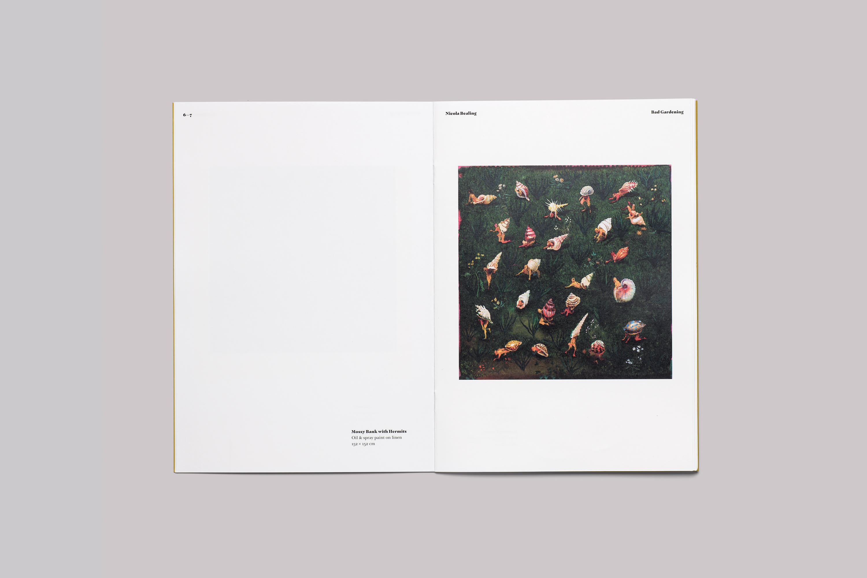 Exhibition catalogue design for Nicola Bealing Bad Gardening at Tremenheere Sculpture Gardens, in Cornwall