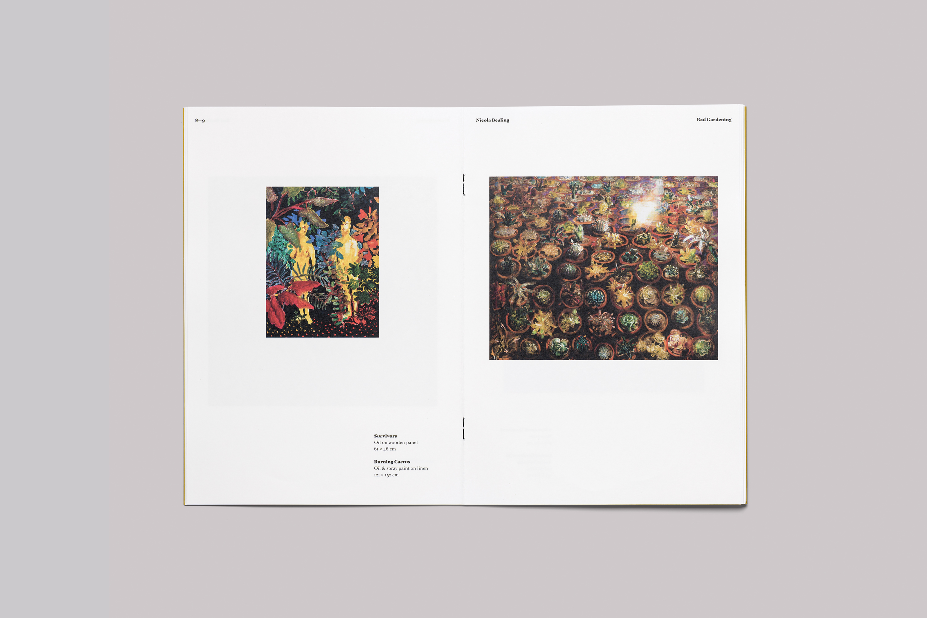 Exhibition catalogue design for Nicola Bealing Bad Gardening at Tremenheere Sculpture Gardens, in Cornwall