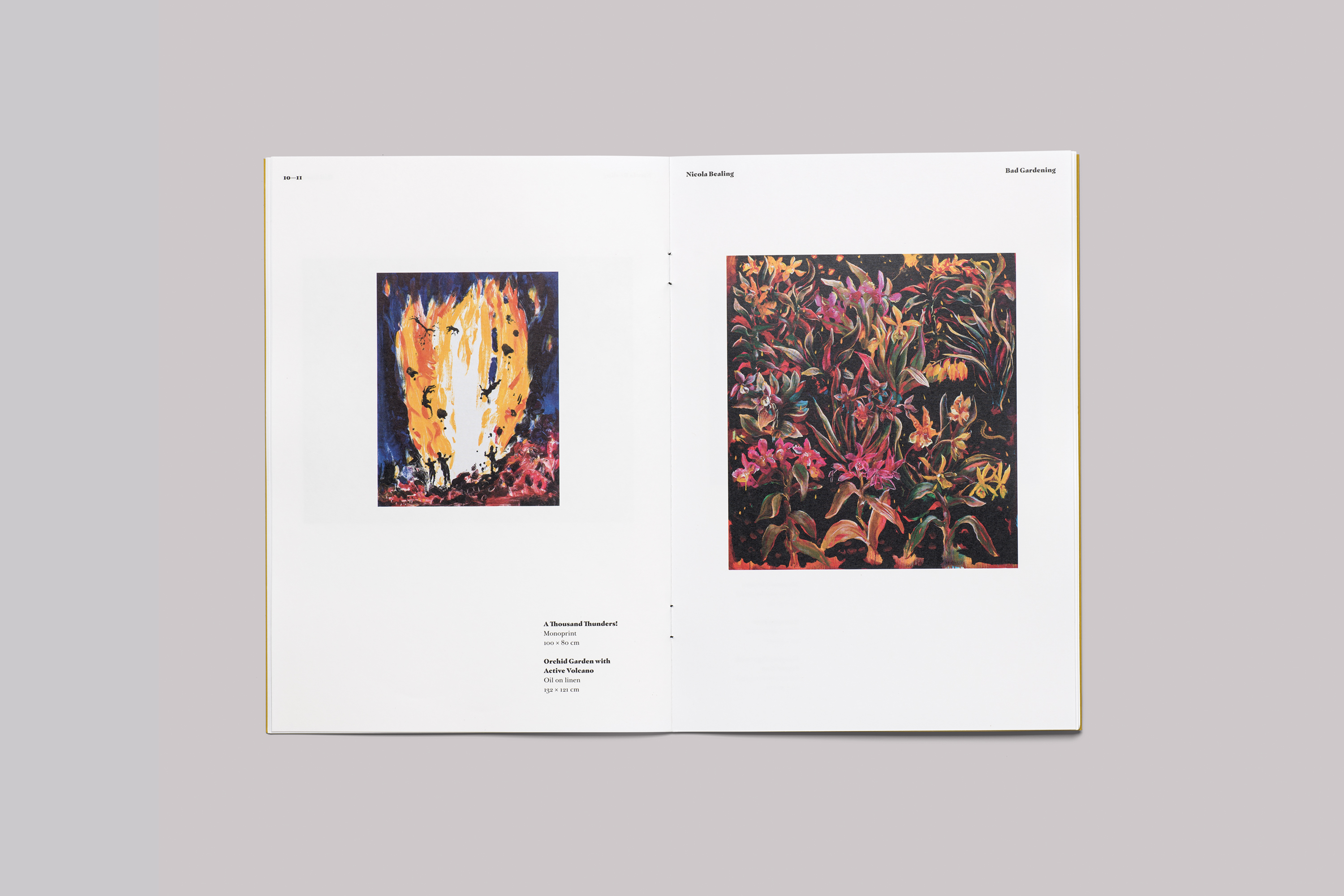 Exhibition catalogue design for Nicola Bealing Bad Gardening at Tremenheere Sculpture Gardens, in Cornwall