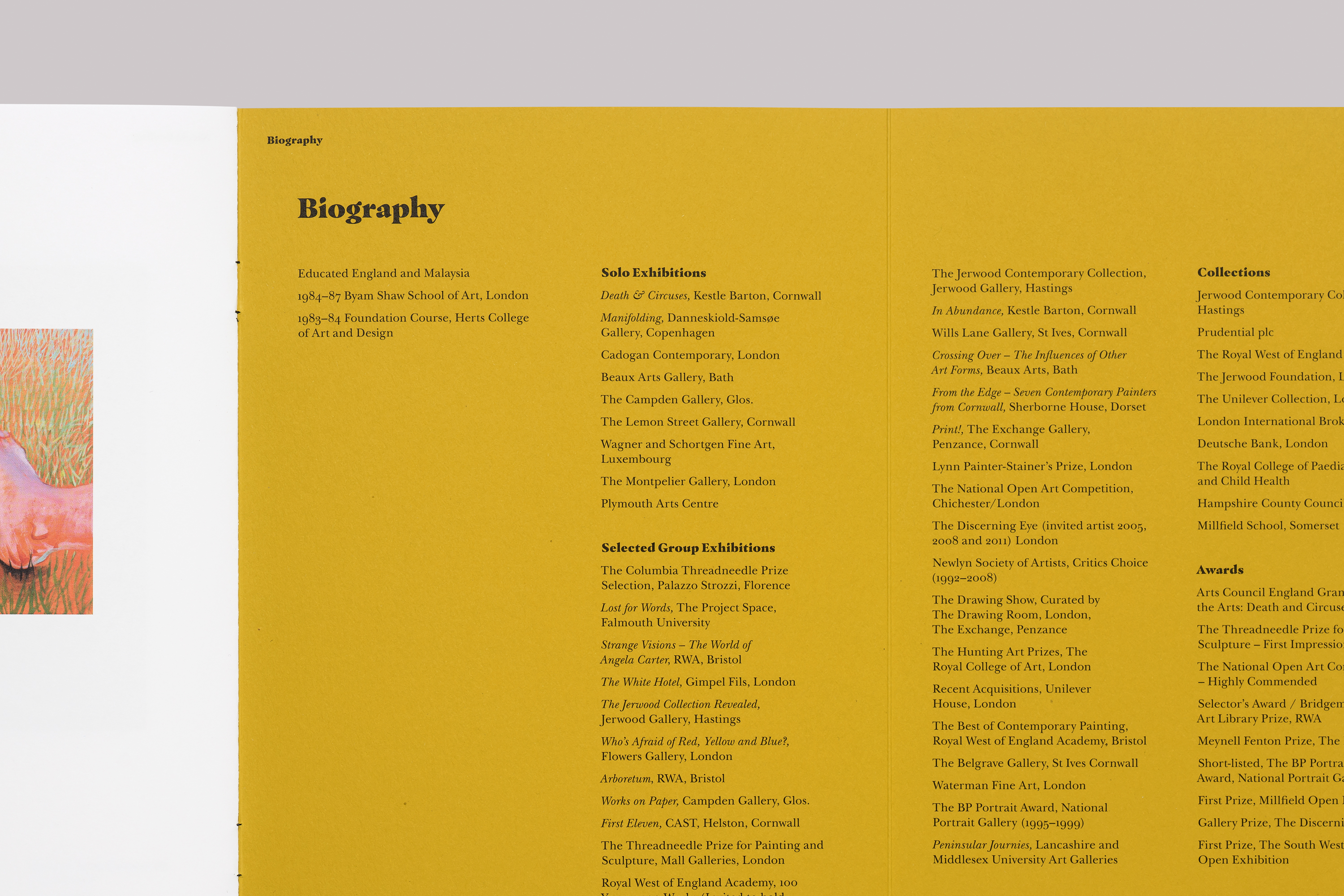 Exhibition catalogue design for Nicola Bealing Bad Gardening at Tremenheere Sculpture Gardens, in Cornwall