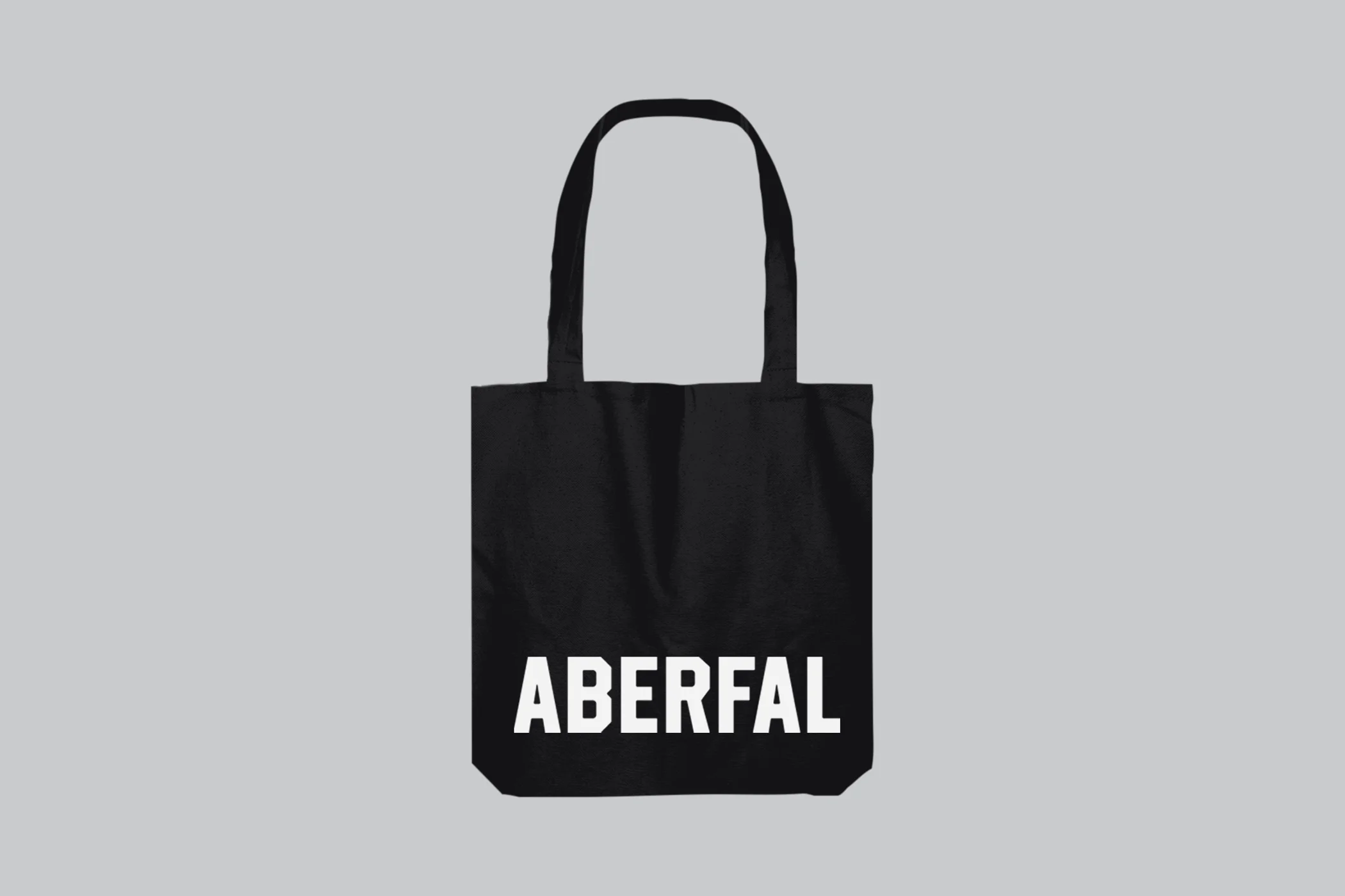 Aberfal type design project tote bag. Custom typeface design drawn from Falmouth, Cornwall, UK