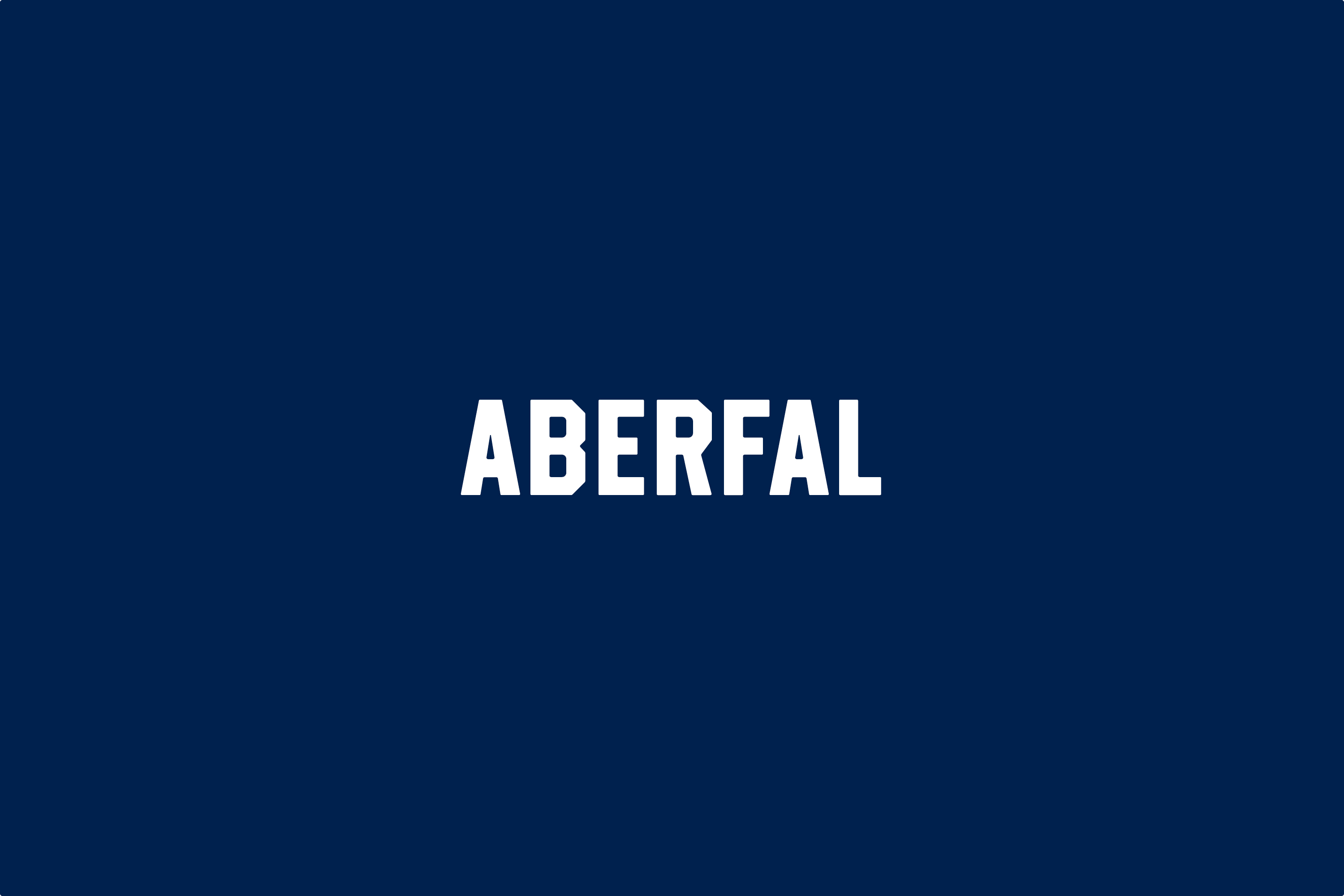 Aberfal Typeface Design by Two