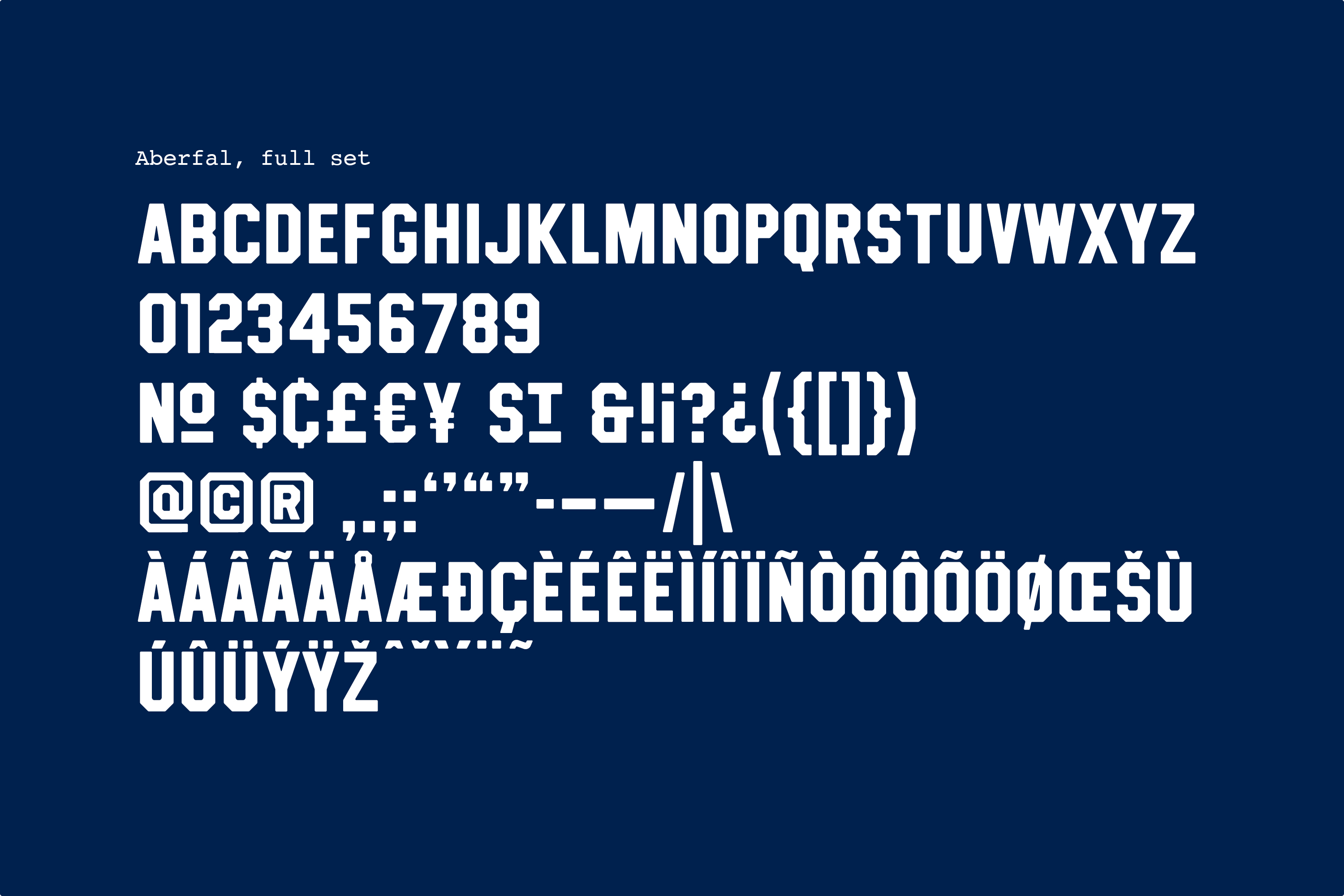 Aberfal Typeface Design by Two