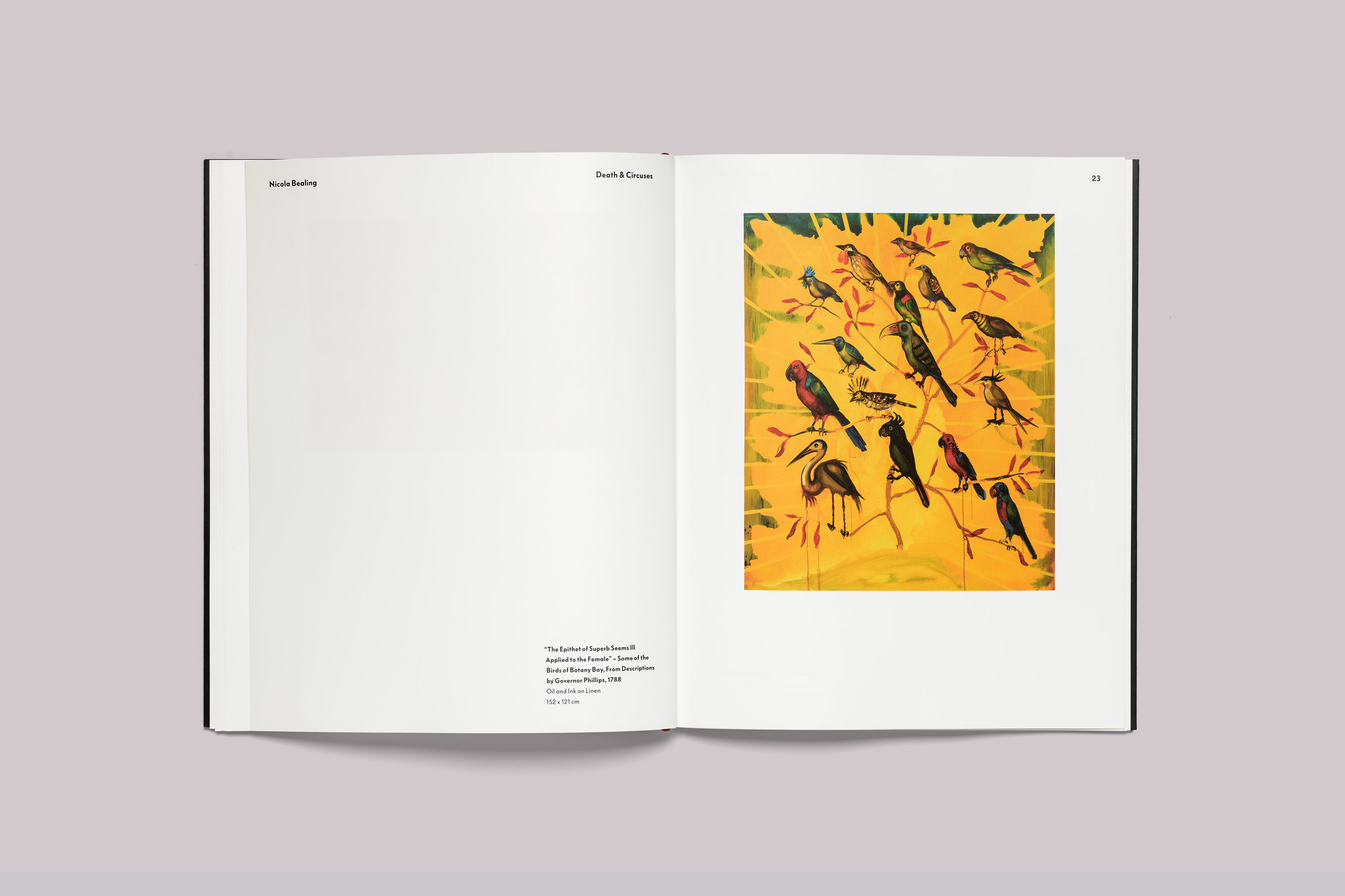 Exhibition catalogue design on the occasion of Nicola Bealing Death & Circuses, presented at Kestle Barton, on the Lizard, in Cornwall.