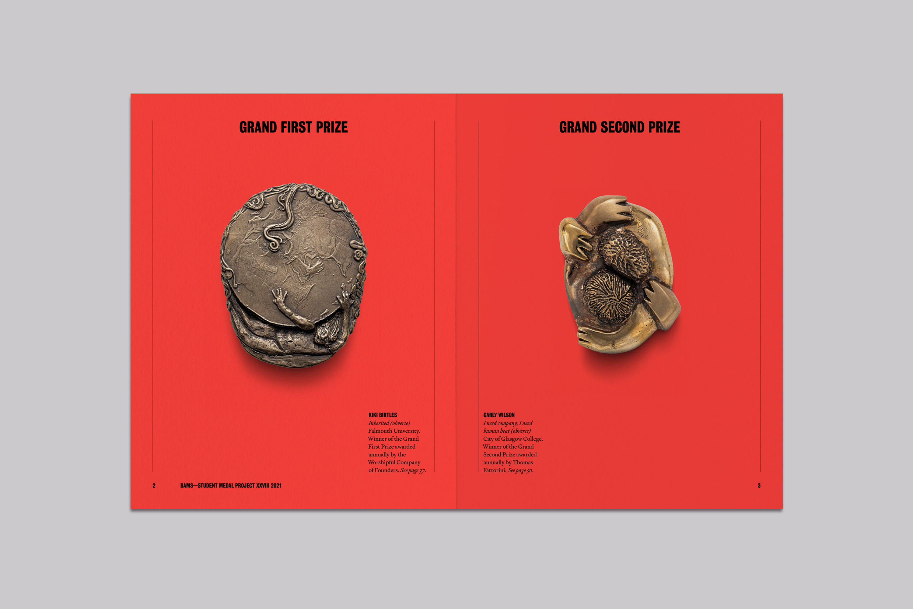 Catalogue Design and Art Direction for the Student Medal Project for the British Art Medal Society at the British Museum
