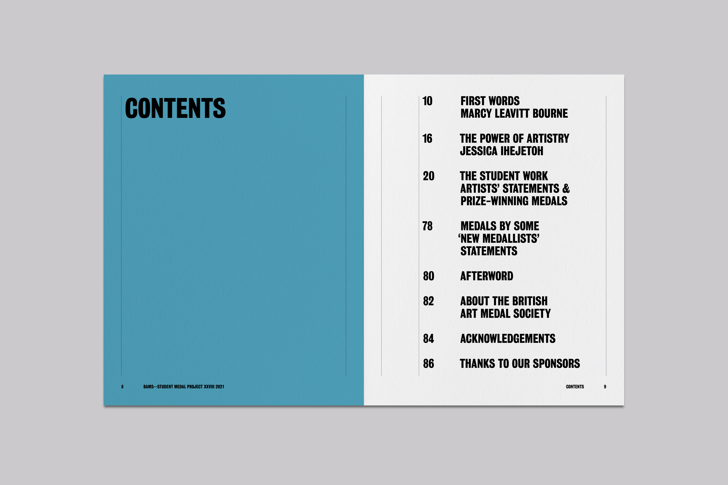 Catalogue Design and Art Direction for the Student Medal Project for the British Art Medal Society at the British Museum