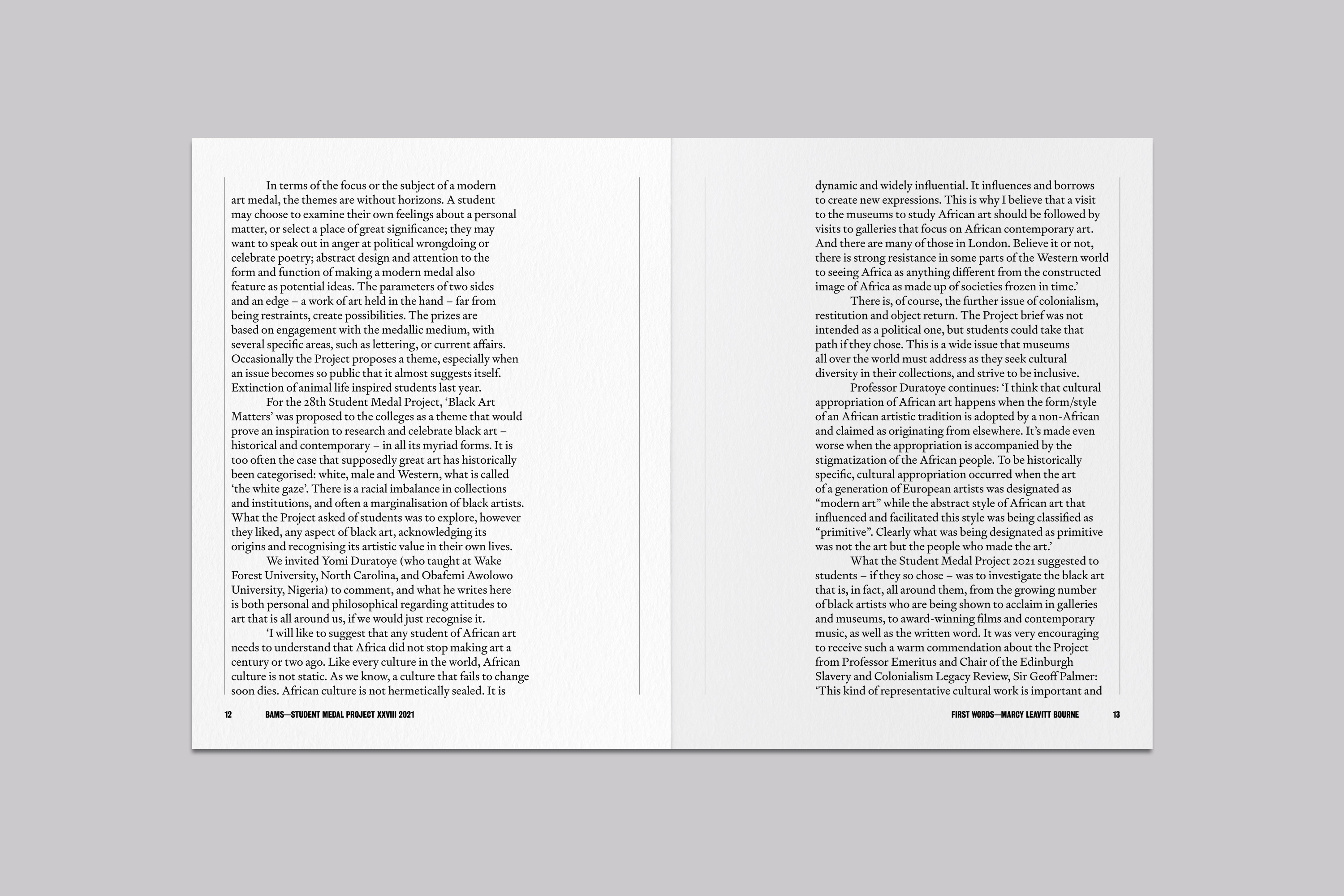 Catalogue Design and Art Direction for the Student Medal Project for the British Art Medal Society at the British Museum