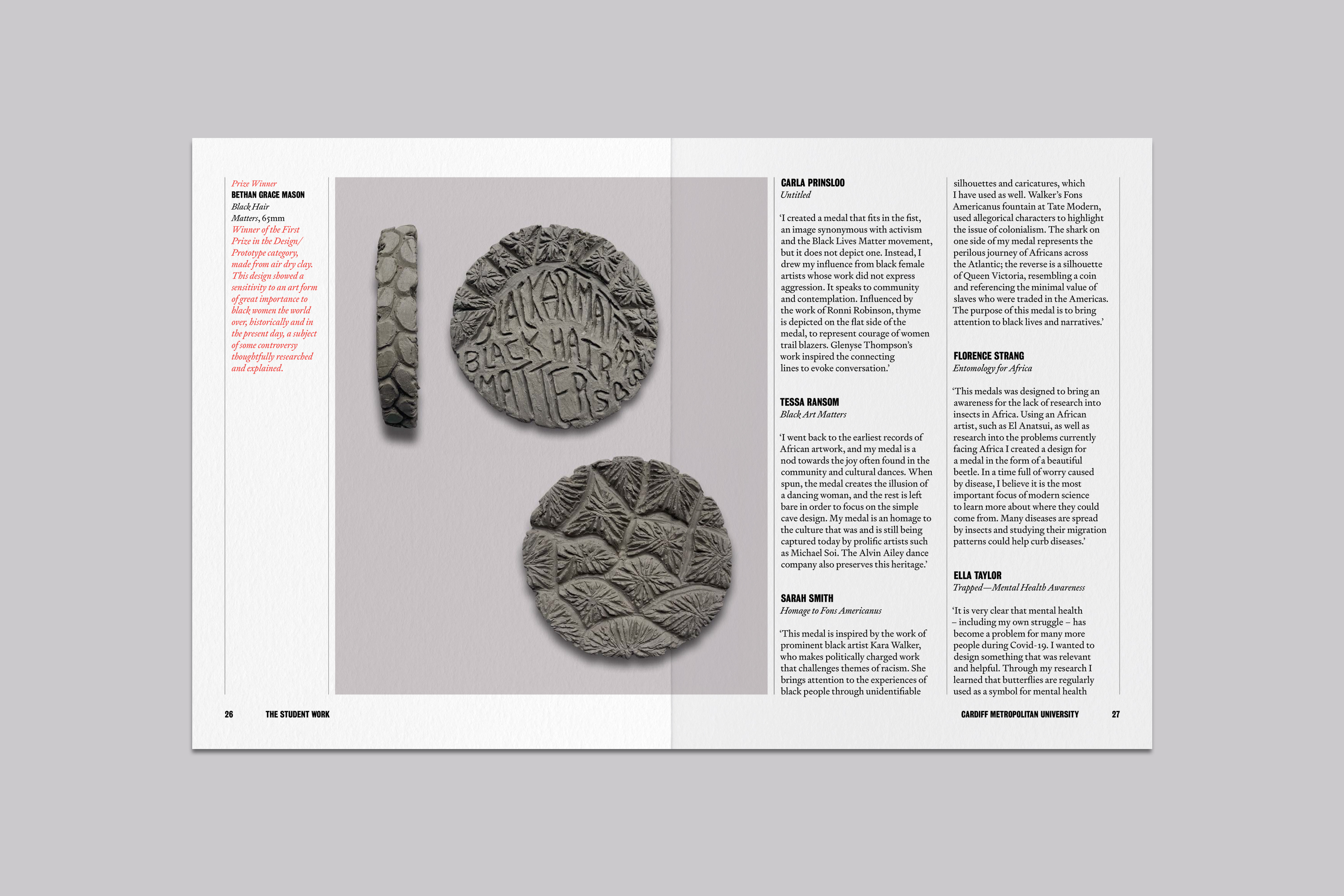 Catalogue Design and Art Direction for the Student Medal Project for the British Art Medal Society at the British Museum