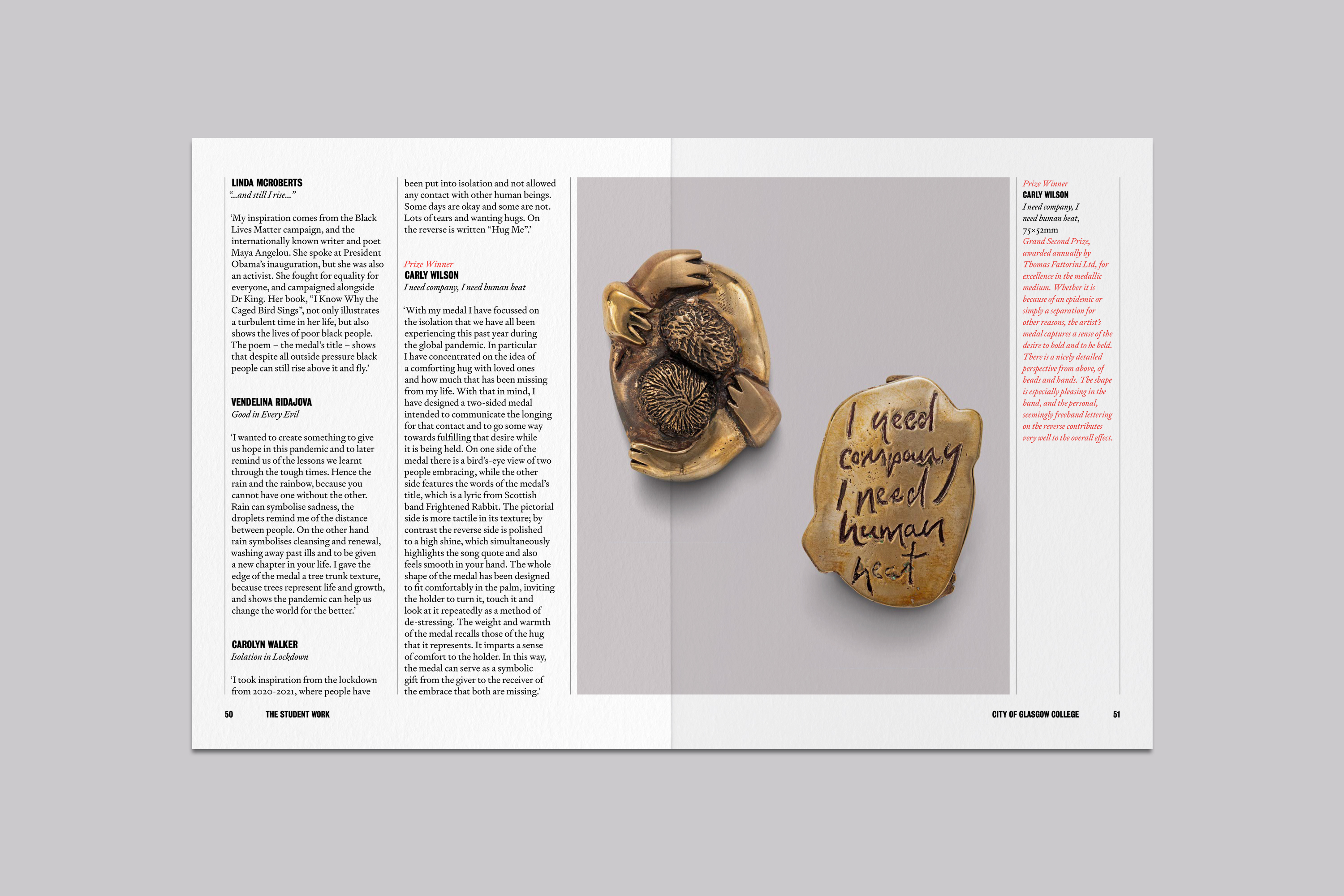 Catalogue Design and Art Direction for the Student Medal Project for the British Art Medal Society at the British Museum