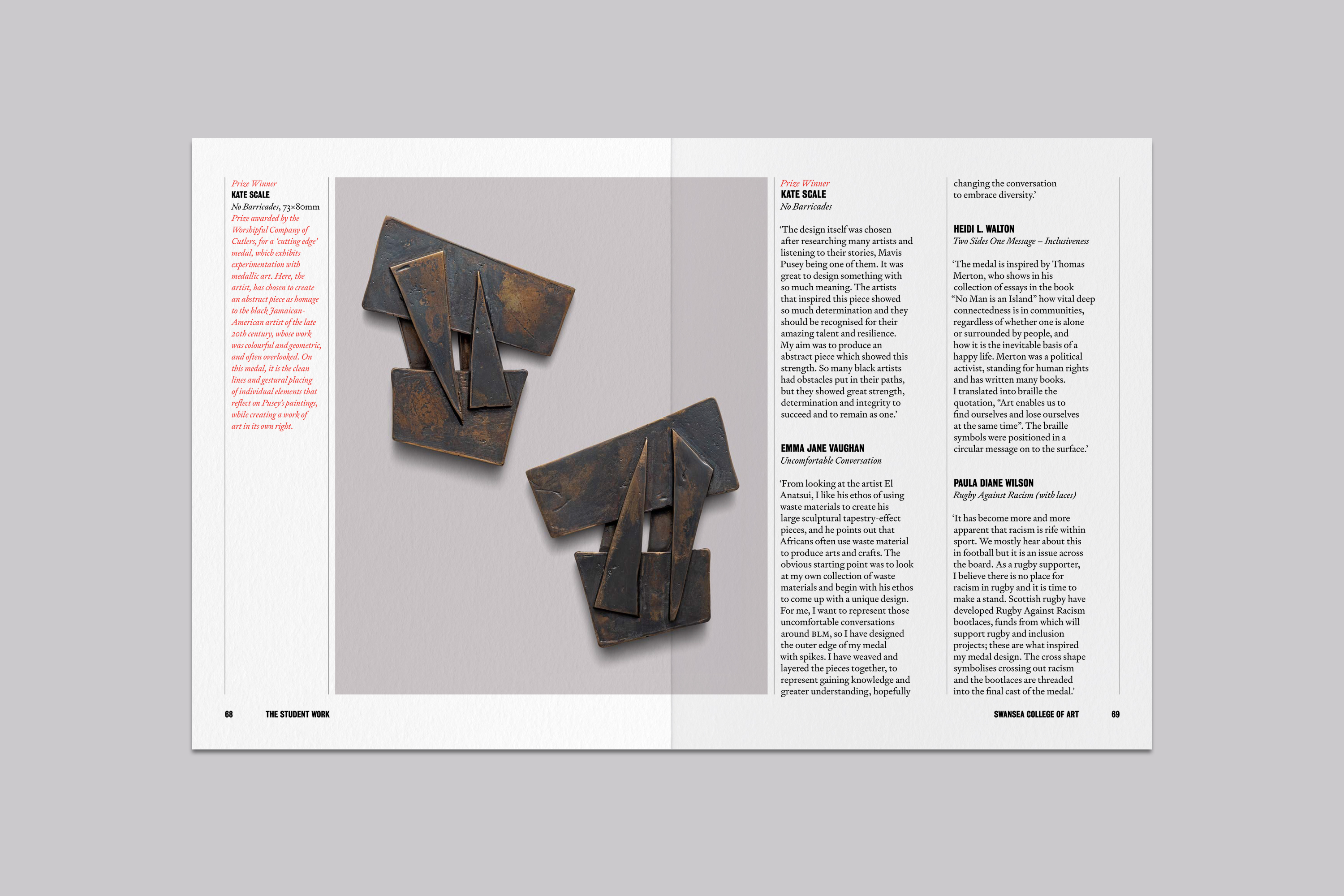 Catalogue Design and Art Direction for the Student Medal Project for the British Art Medal Society at the British Museum