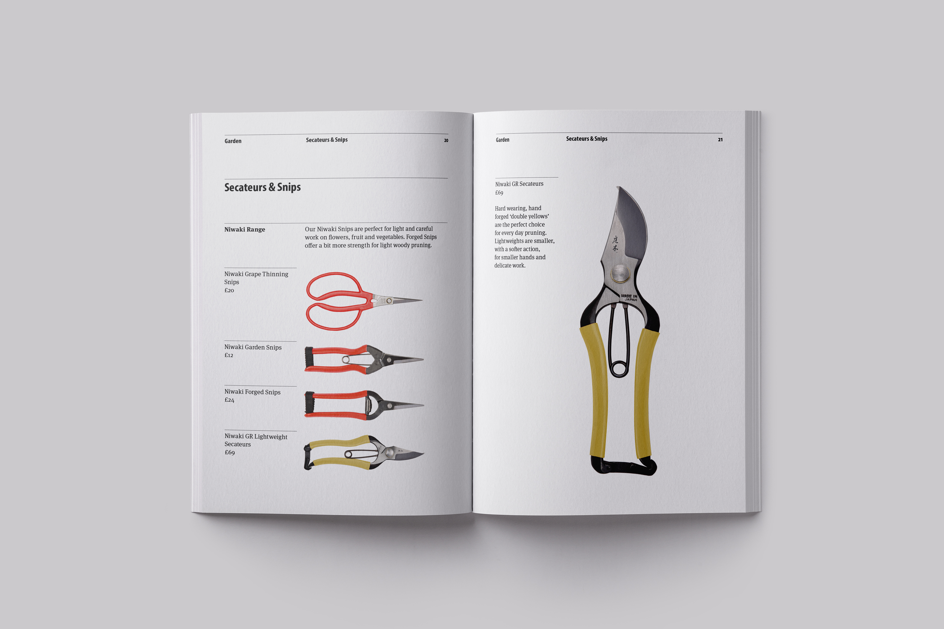 Art Direction and Catalogue Design for the Niwaki Product Catalogue