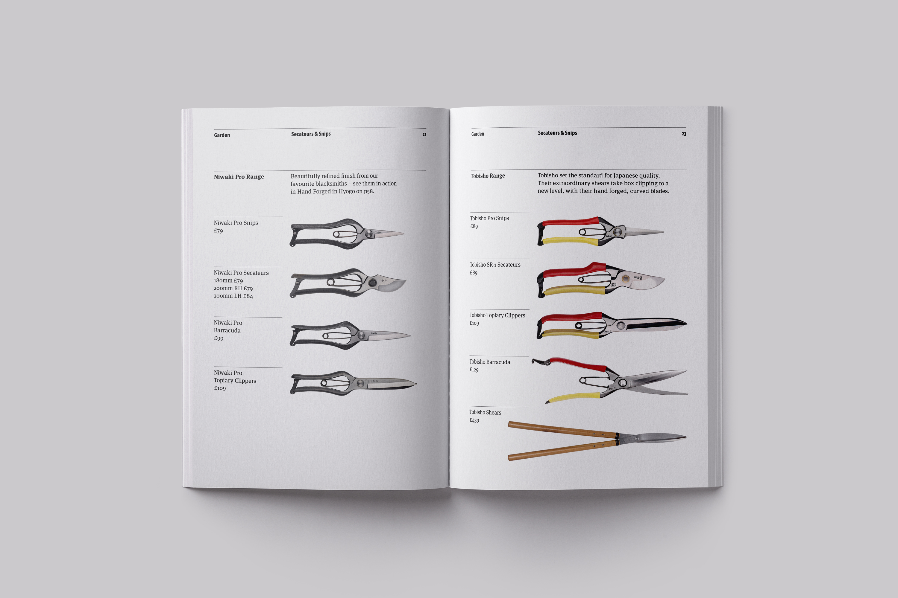 Art Direction and Catalogue Design for the Niwaki Product Catalogue
