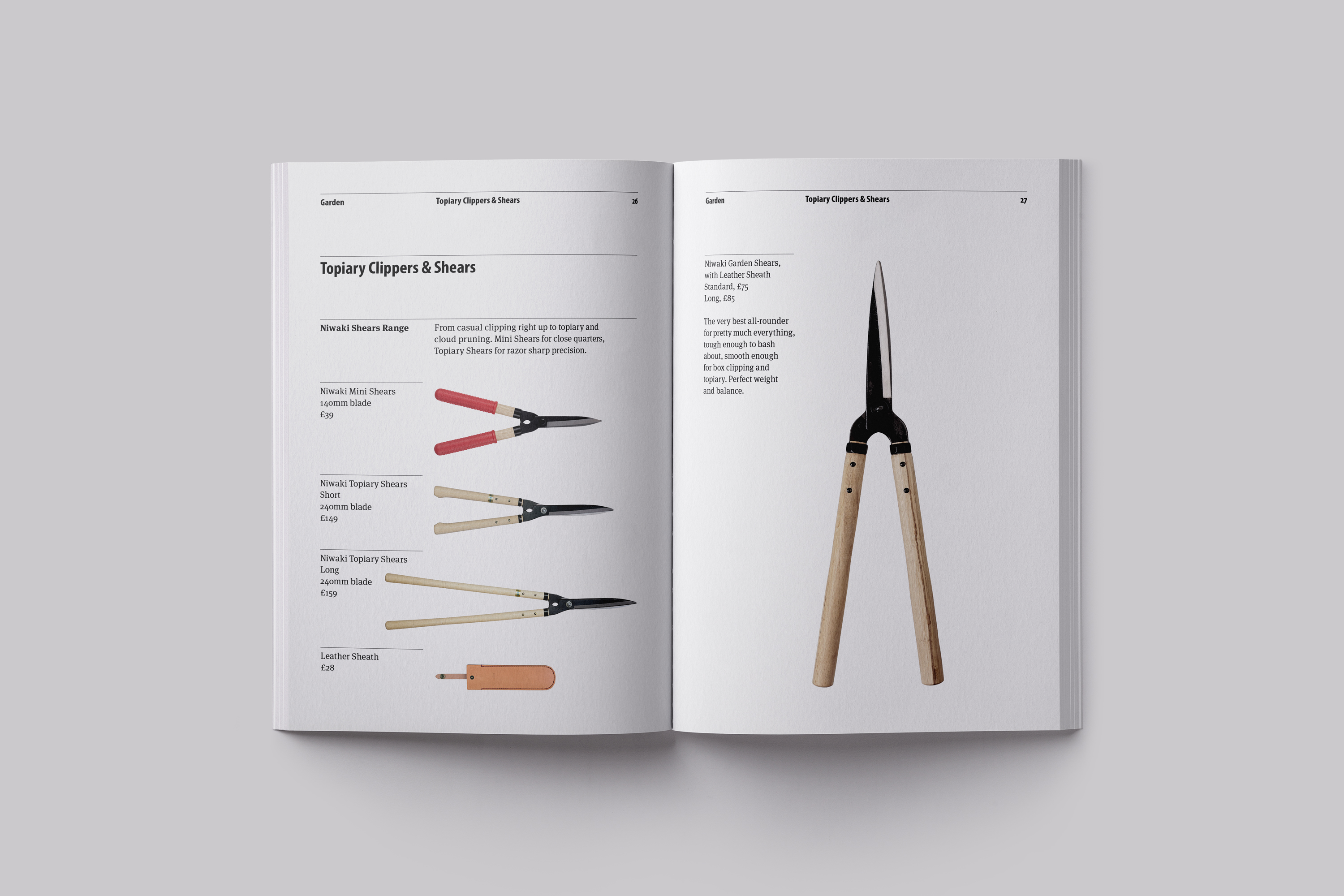 Art Direction and Catalogue Design for the Niwaki Product Catalogue