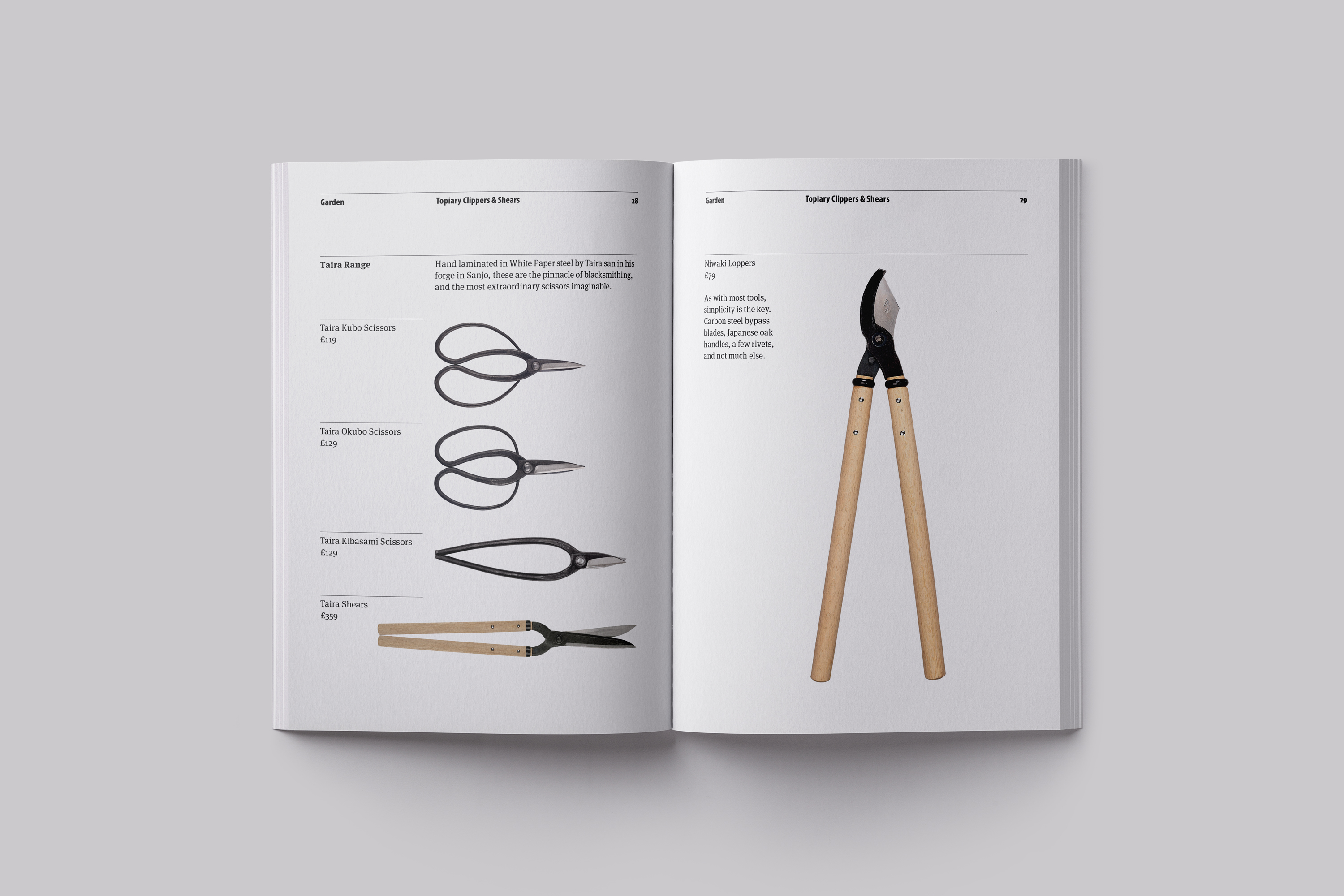Art Direction and Catalogue Design for the Niwaki Product Catalogue