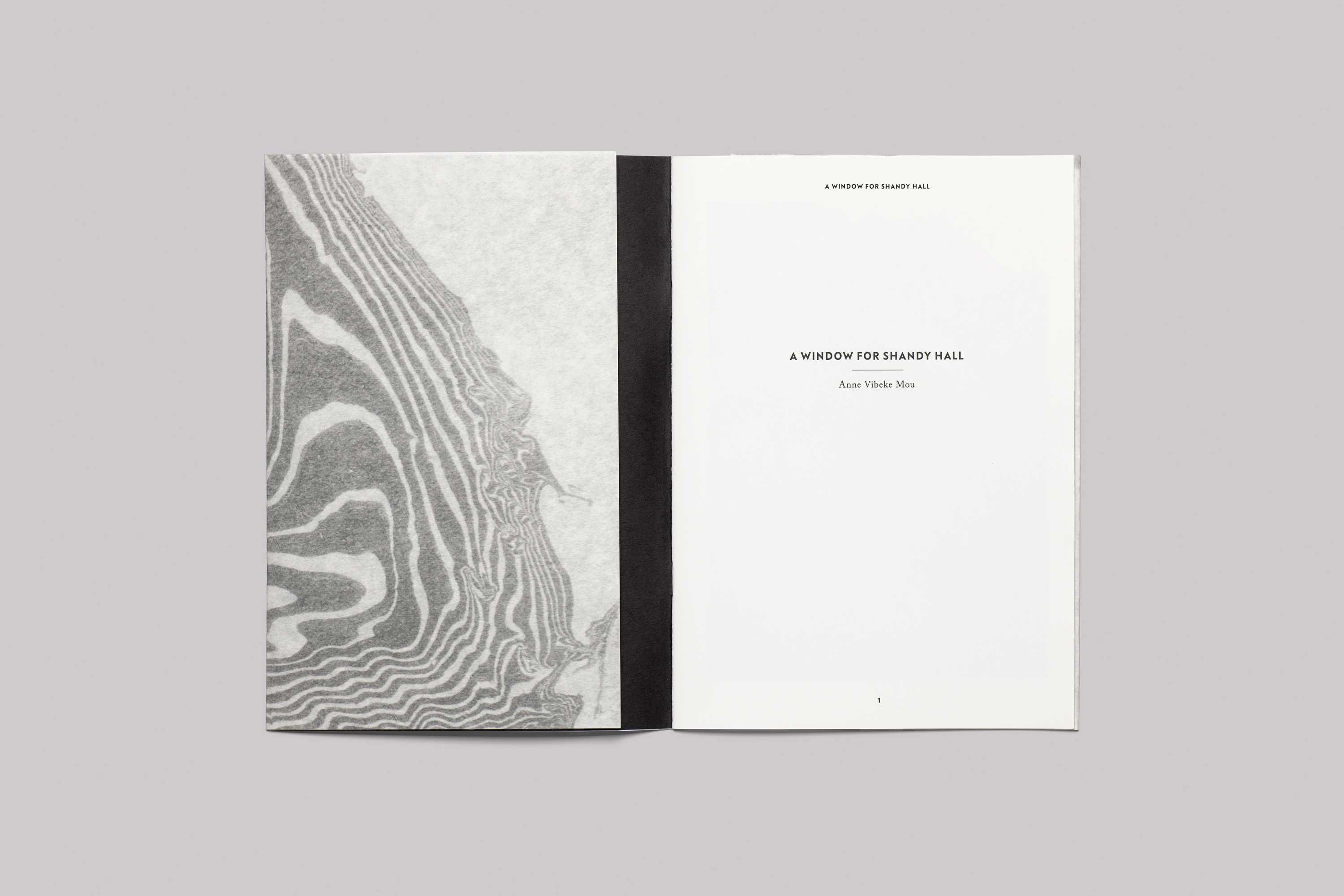 Publication and Catalogue Design for Anne Vibeke Mou, A Window for Shandy Hall