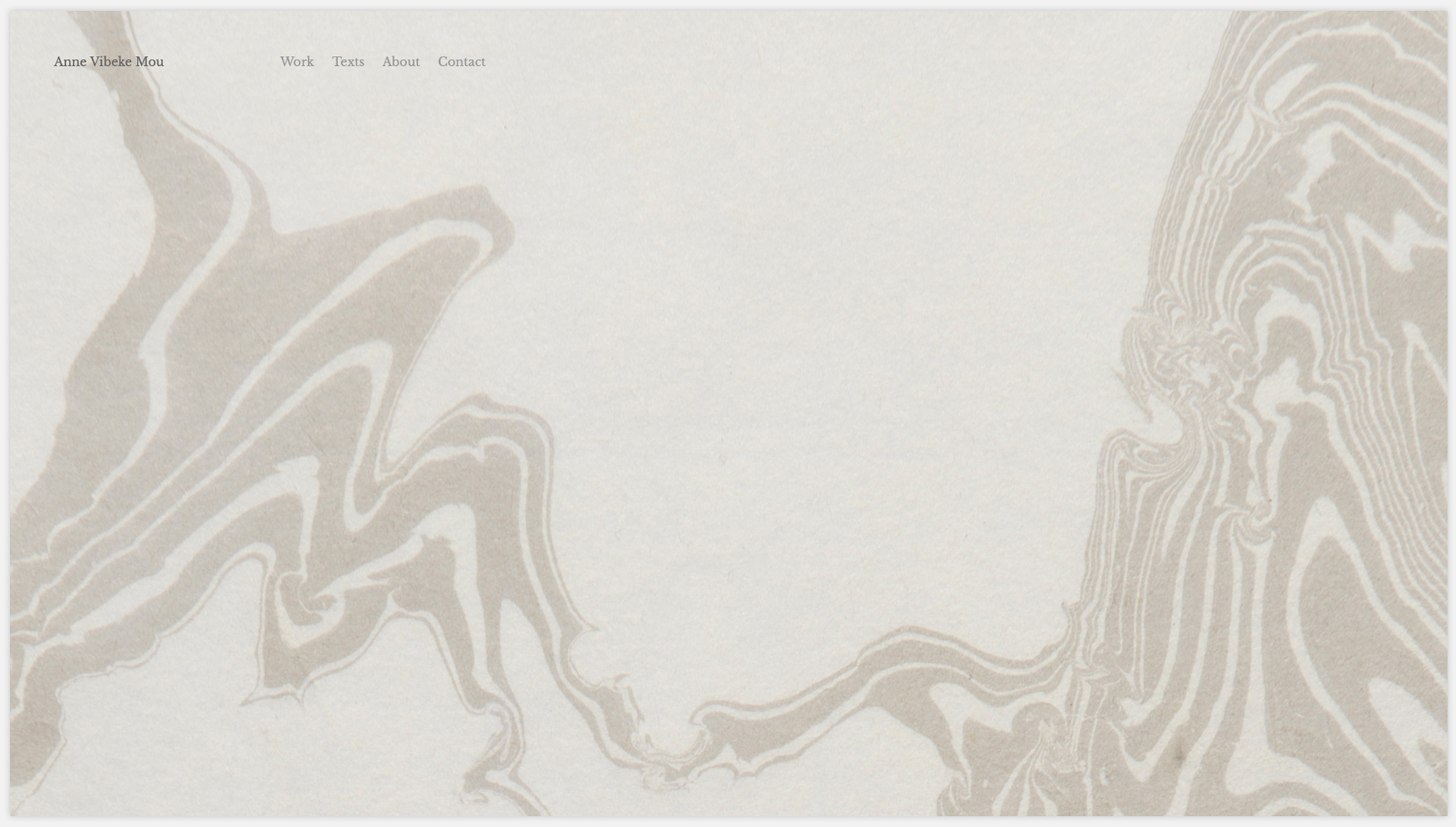 Website Design for contemporary artist Anne Vibeke Mou
