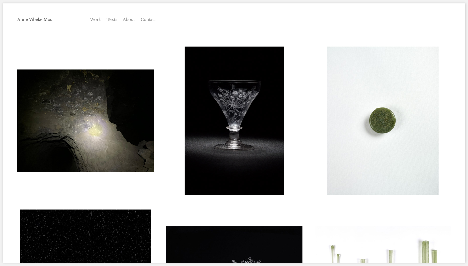 Website Design for contemporary artist Anne Vibeke Mou