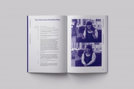 Publication design celebrating the installation of Chancellor Dawn French at Falmouth University