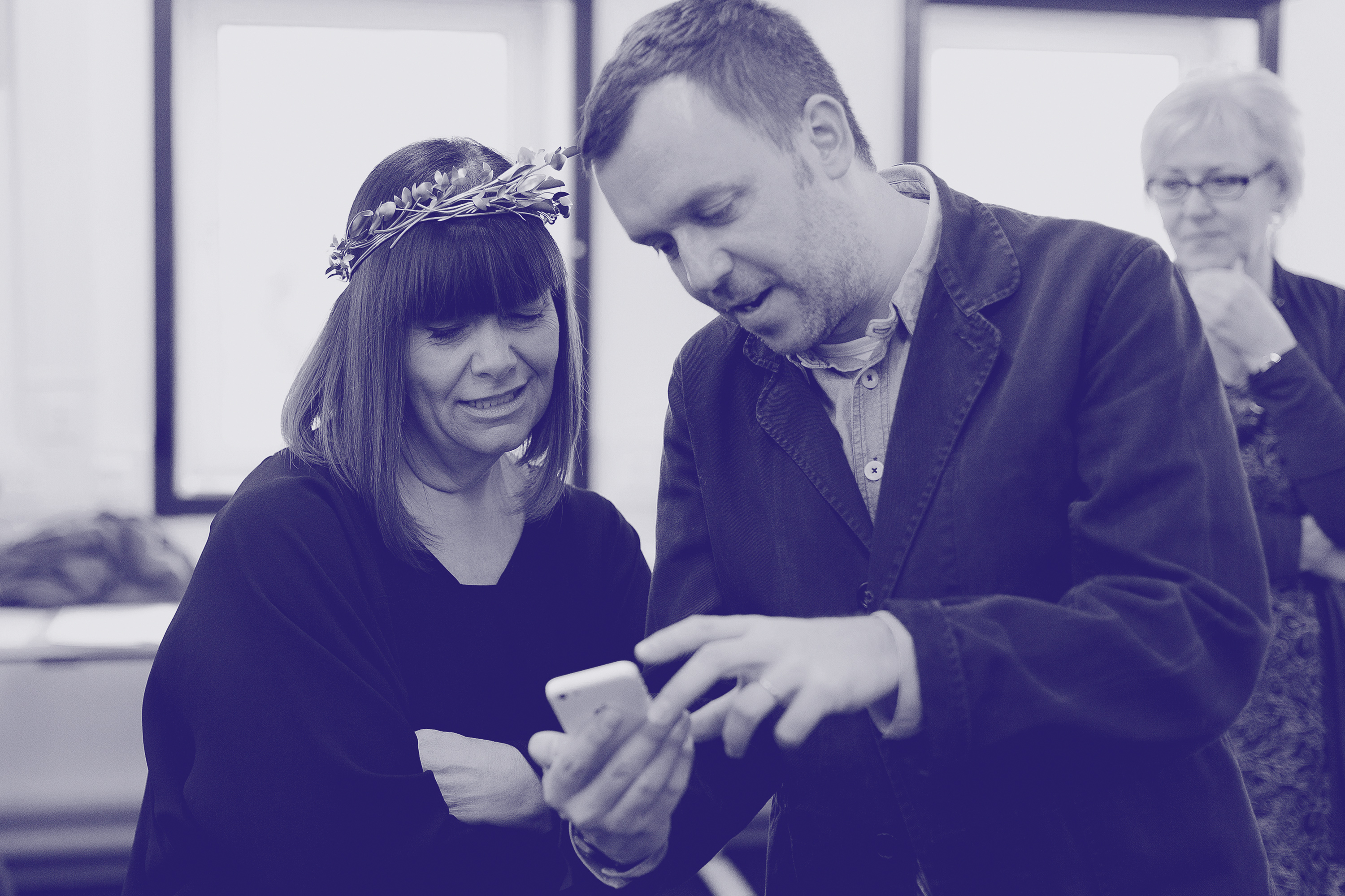 Publication design celebrating the installation of Chancellor Dawn French at Falmouth University