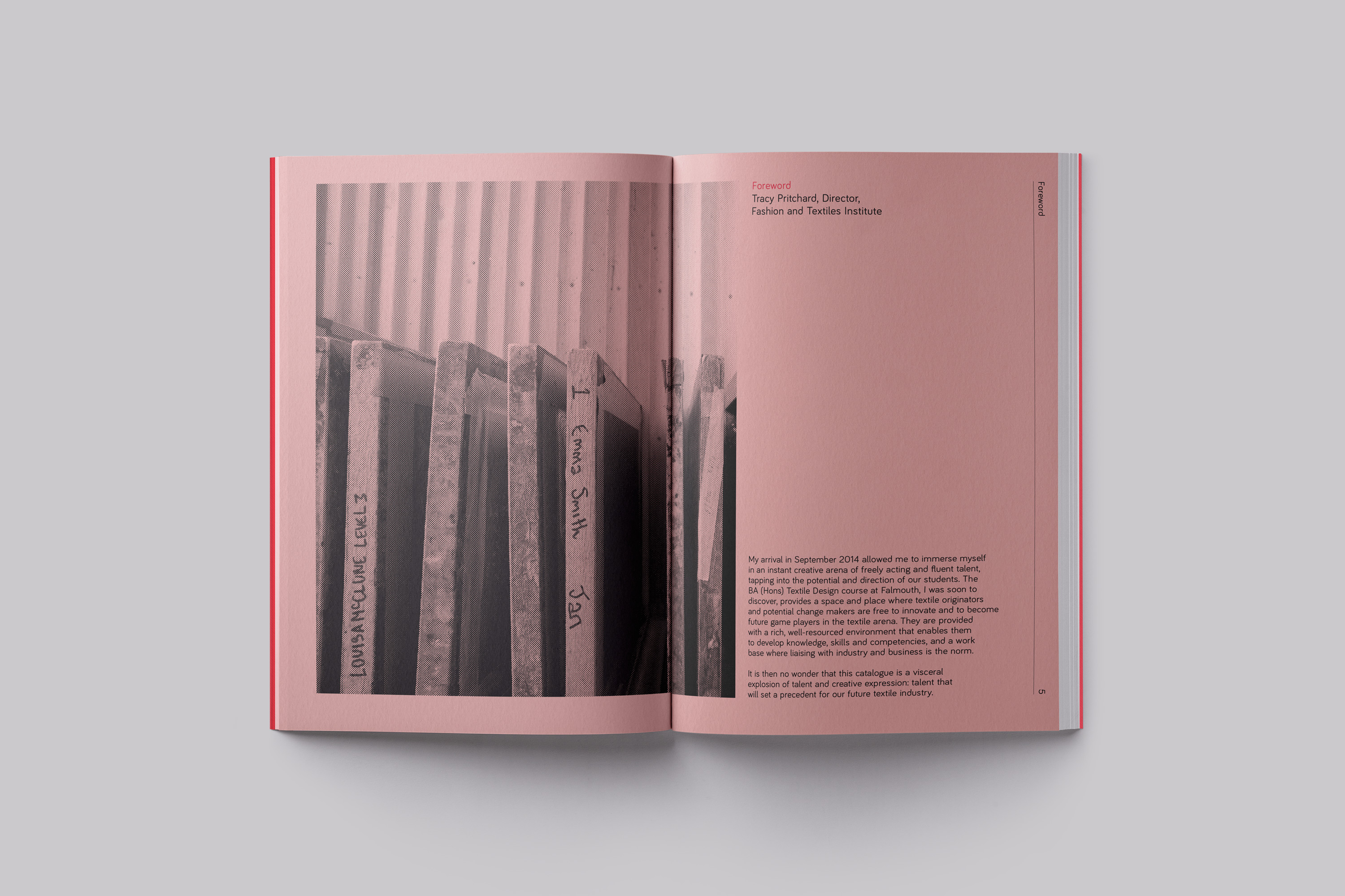 Catalogue Design for the BA(Hons) Textile Design course at Falmouth University