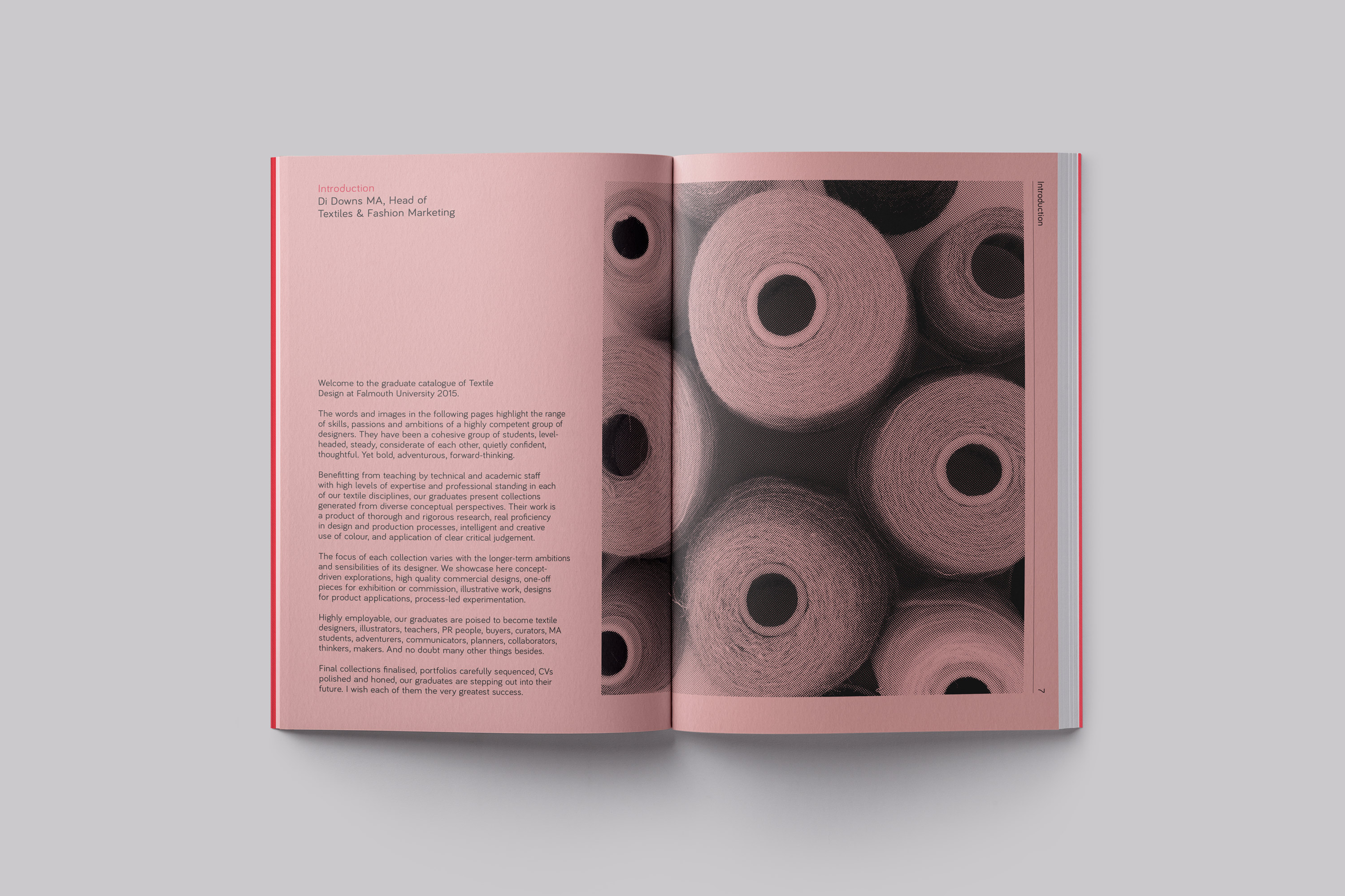 Catalogue Design for the BA(Hons) Textile Design course at Falmouth University
