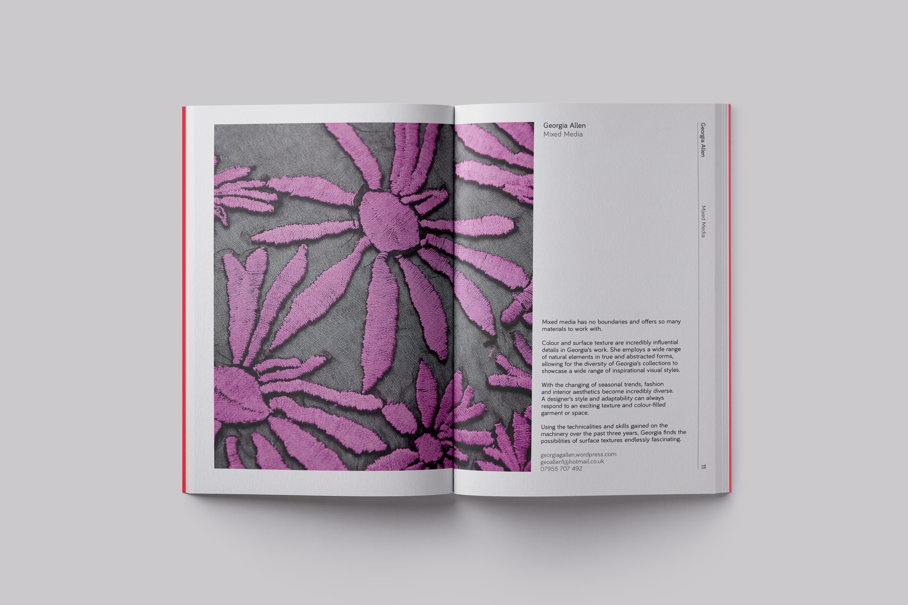 Catalogue Design for the BA(Hons) Textile Design course at Falmouth University