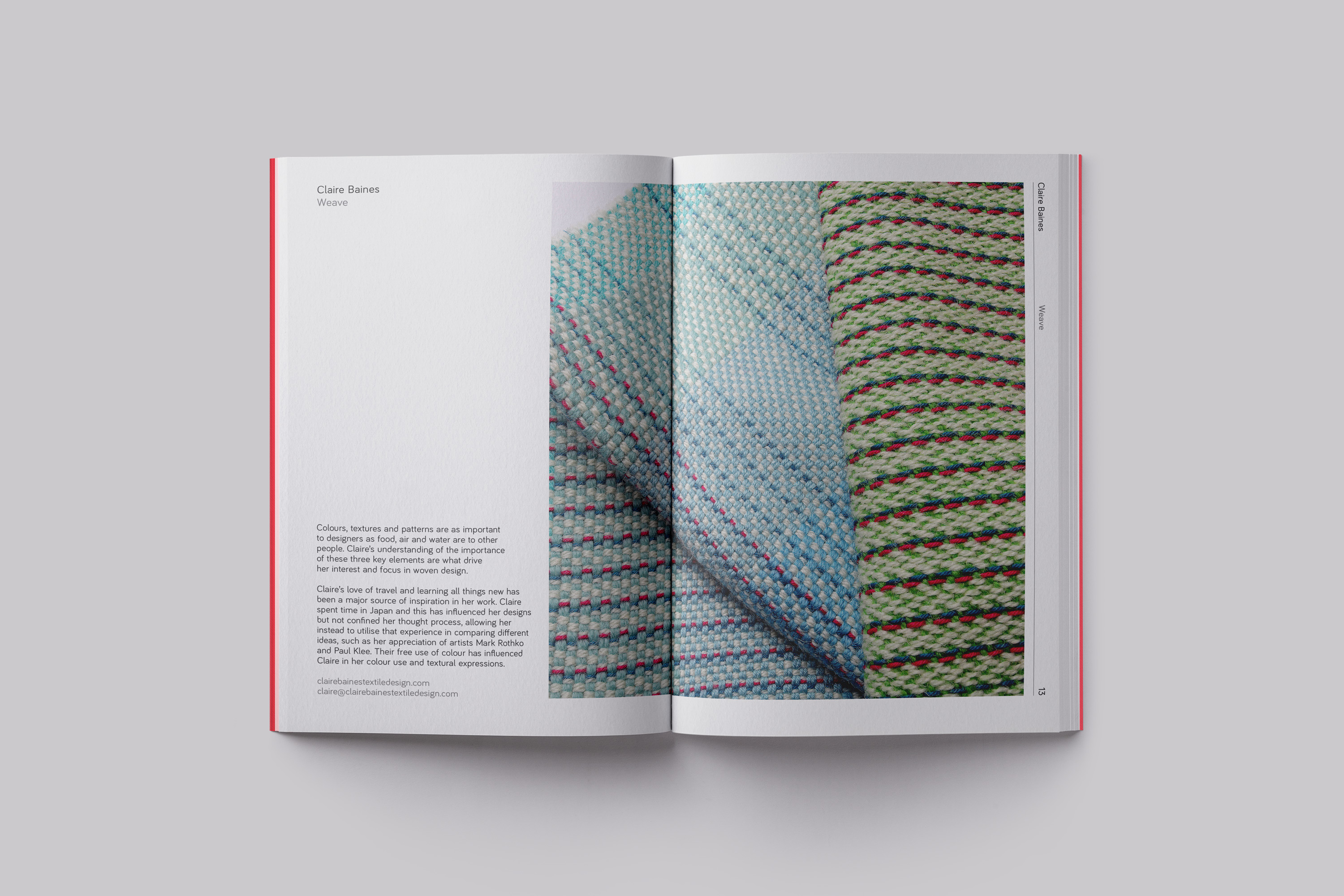 Catalogue Design for the BA(Hons) Textile Design course at Falmouth University