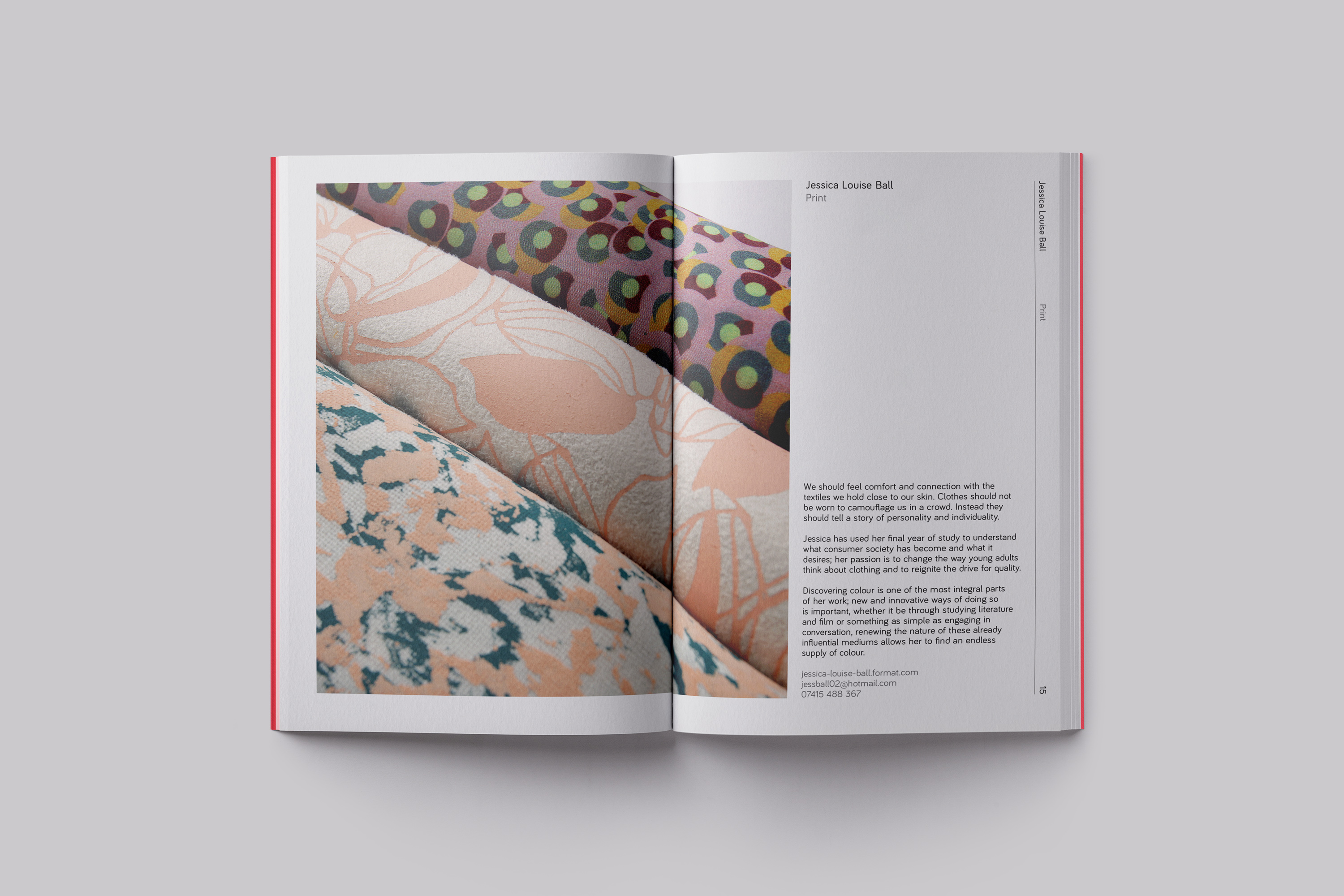 Catalogue Design for the BA(Hons) Textile Design course at Falmouth University